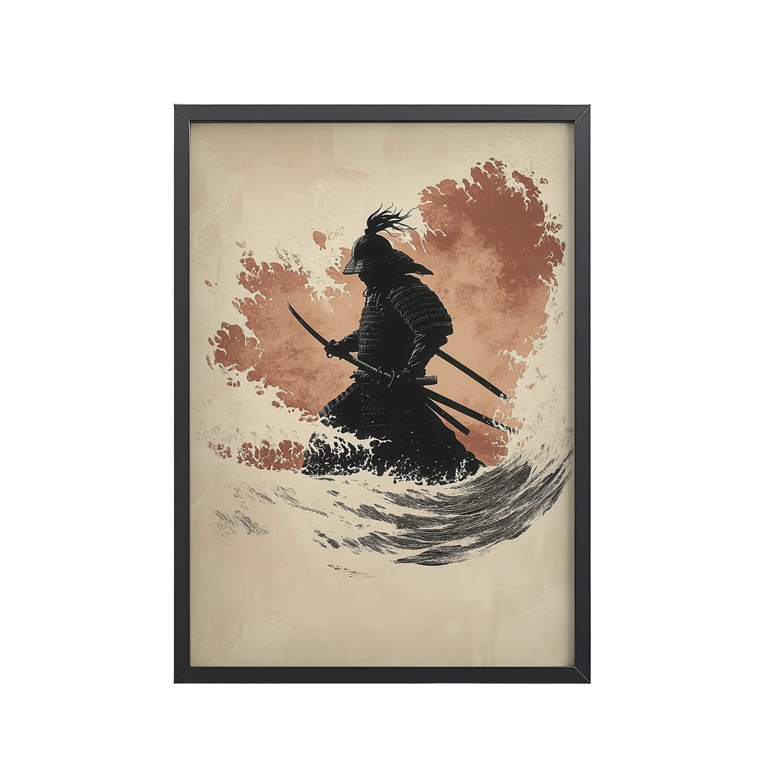 47Black_Frame_DINA4_Mockup_PSD_TransparentCrimson Guard – Samurai II Crimson Guard – Samurai Against The Rising Spray Wall Decor – Framed Poster