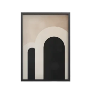 Architectural Calm — Minimal Arch Geometry Wall Art — Framed Poster