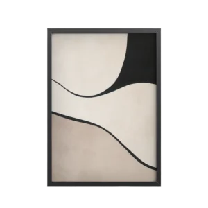 Geometric Serenity — Warm Neutrals Geometric Wall Art — Framed Poster