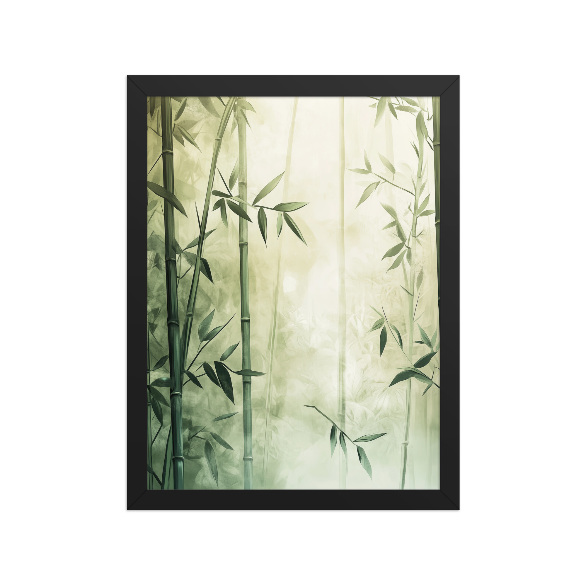 enhanced-matte-paper-framed-poster-in-black-12x16-front-68f925ef83d19.jpg Whispering Bamboo Forest — Japandi Nature Botanical Wall Decor — Framed Poster - Image 2