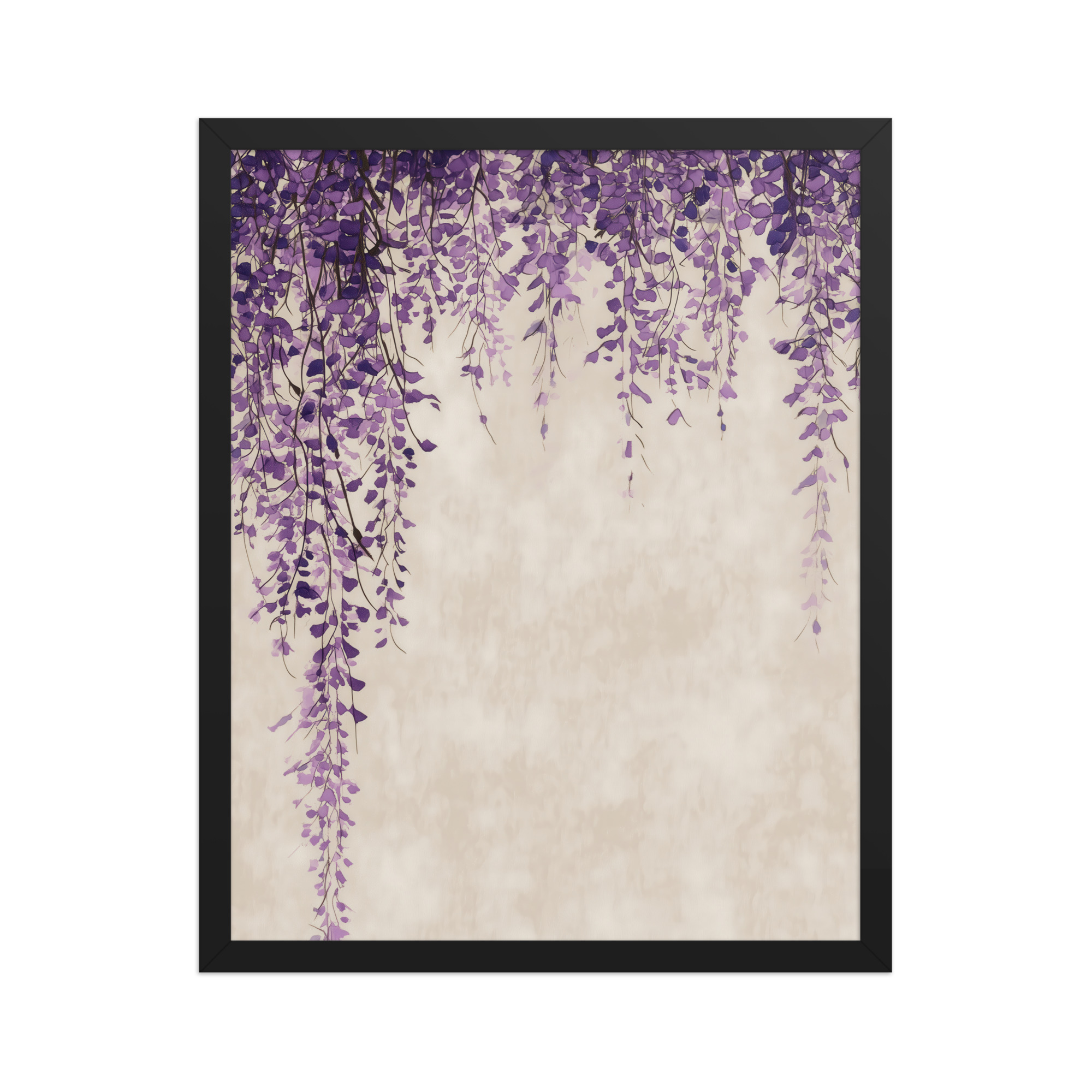 enhanced-matte-paper-framed-poster-in-black-16x20-front-68f9c30dba2fb.jpg Wisteria Cascade — Japandi Hanging Floral Wall Decor — Framed Poster - Image 5