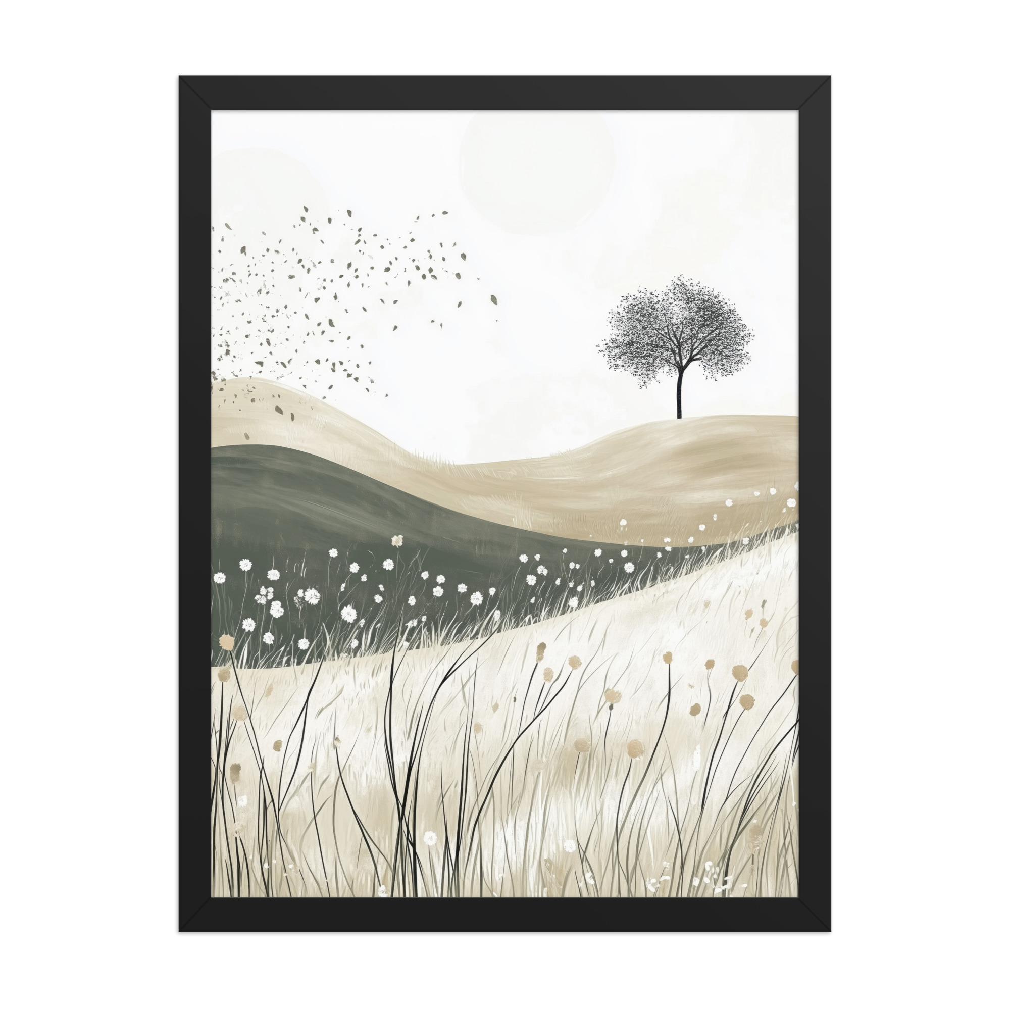 enhanced-matte-paper-framed-poster-in-black-18x24-front-68f9236188d0e.jpg Still Horizons — Neutral Minimalist Landscape Wall Art — Framed Poster - Image 6