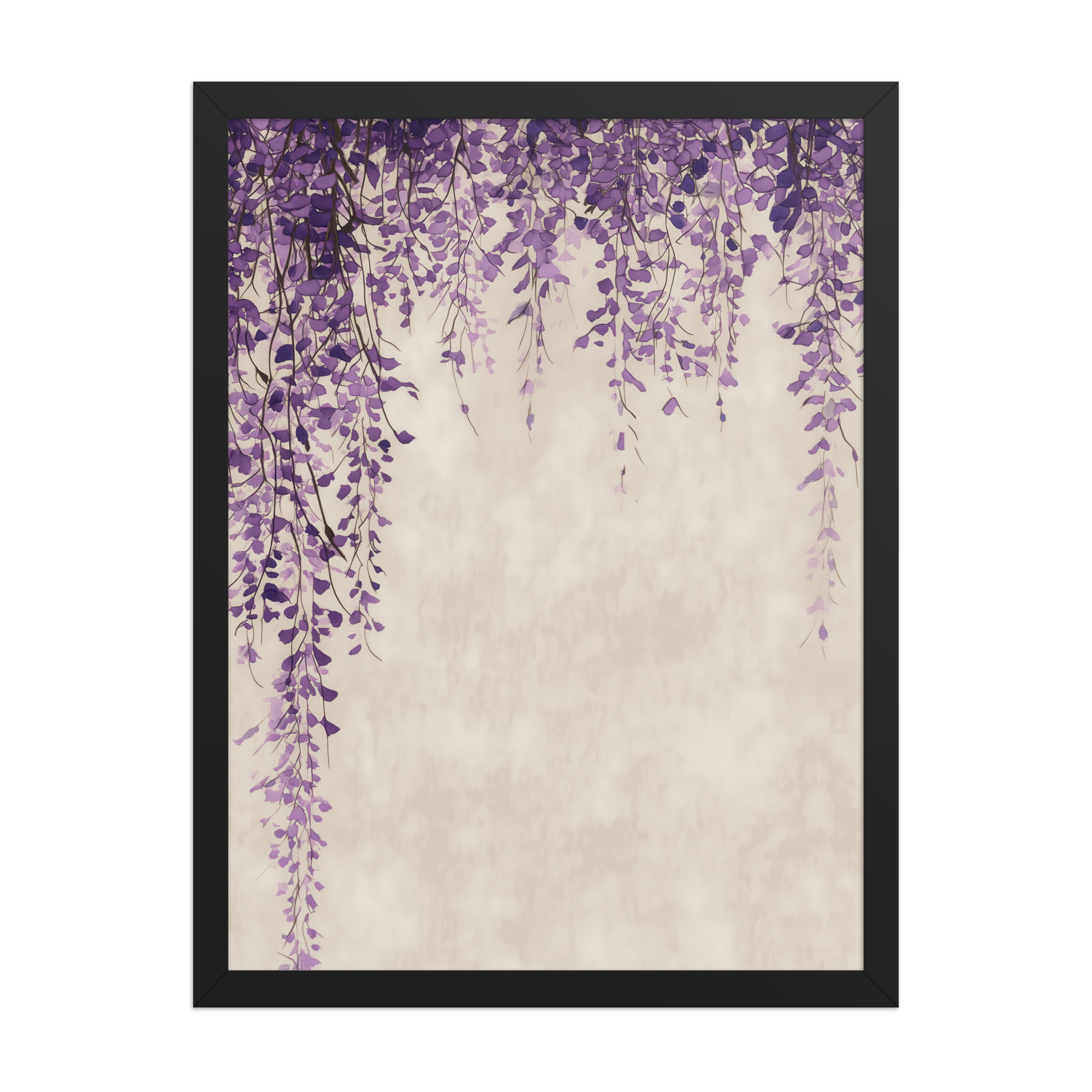 enhanced-matte-paper-framed-poster-in-black-18x24-front-68f9c30dba3c0.jpg Wisteria Cascade — Japandi Hanging Floral Wall Decor — Framed Poster - Image 6