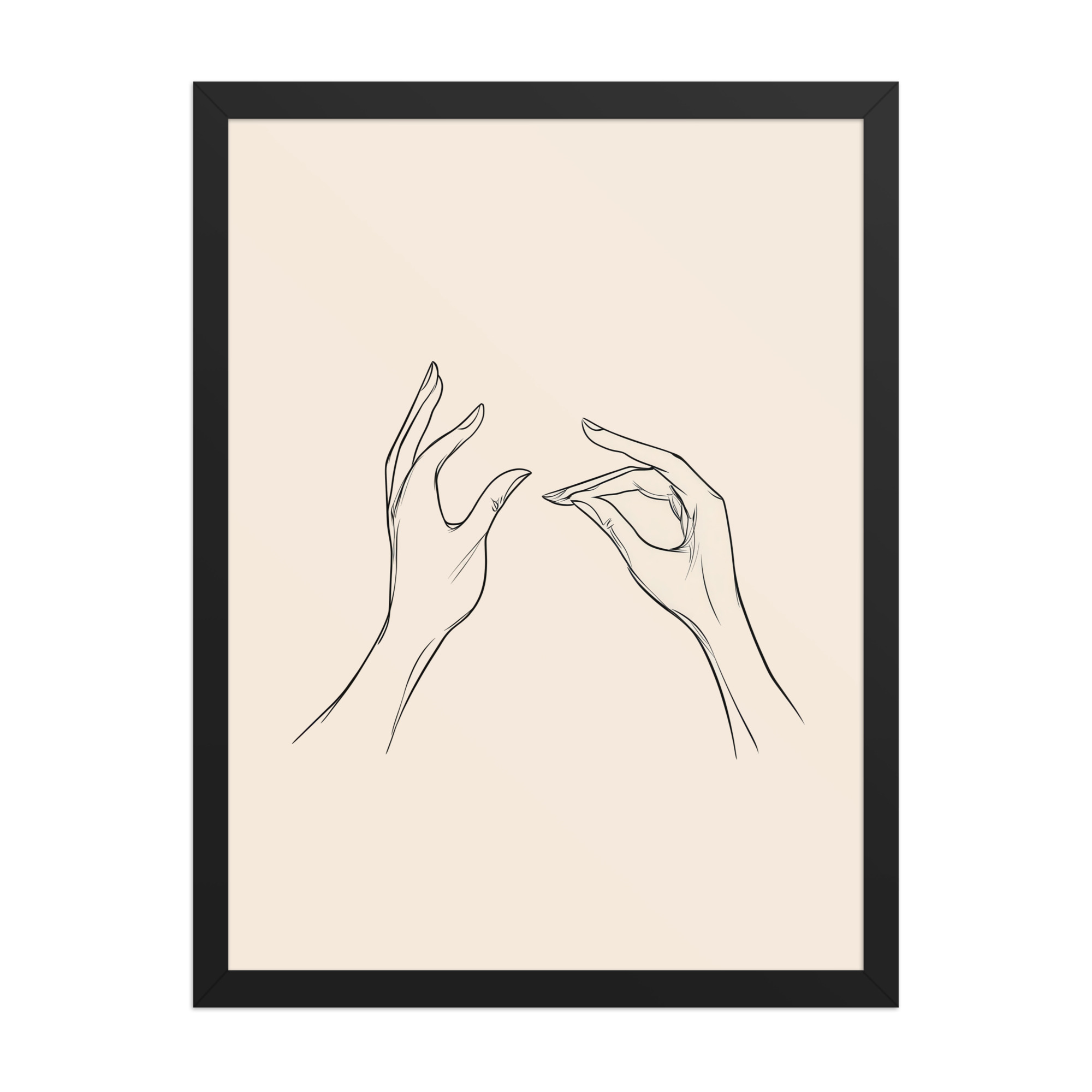 enhanced-matte-paper-framed-poster-in-black-18x24-front-68f9c51ae3bdb.jpg Gyan Mudra Hands — Minimal Line Wall Art — Framed Poster - Image 7