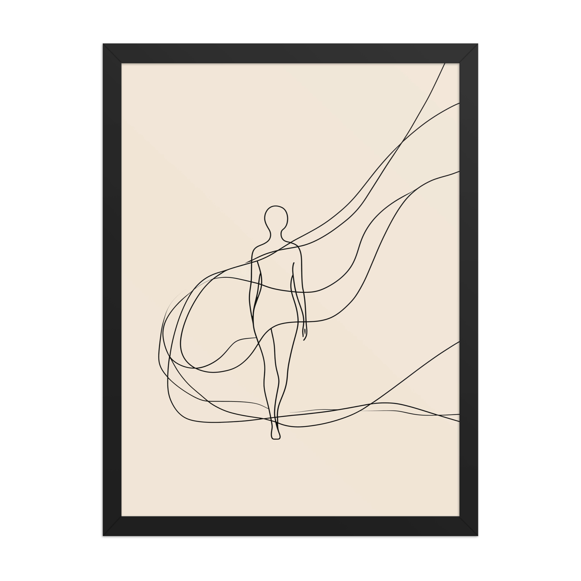 enhanced-matte-paper-framed-poster-in-black-18x24-front-68f9c6918a76d.jpg Graceful Flow — Minimalist Single-Line Figure Wall Art — Framed Poster - Image 5