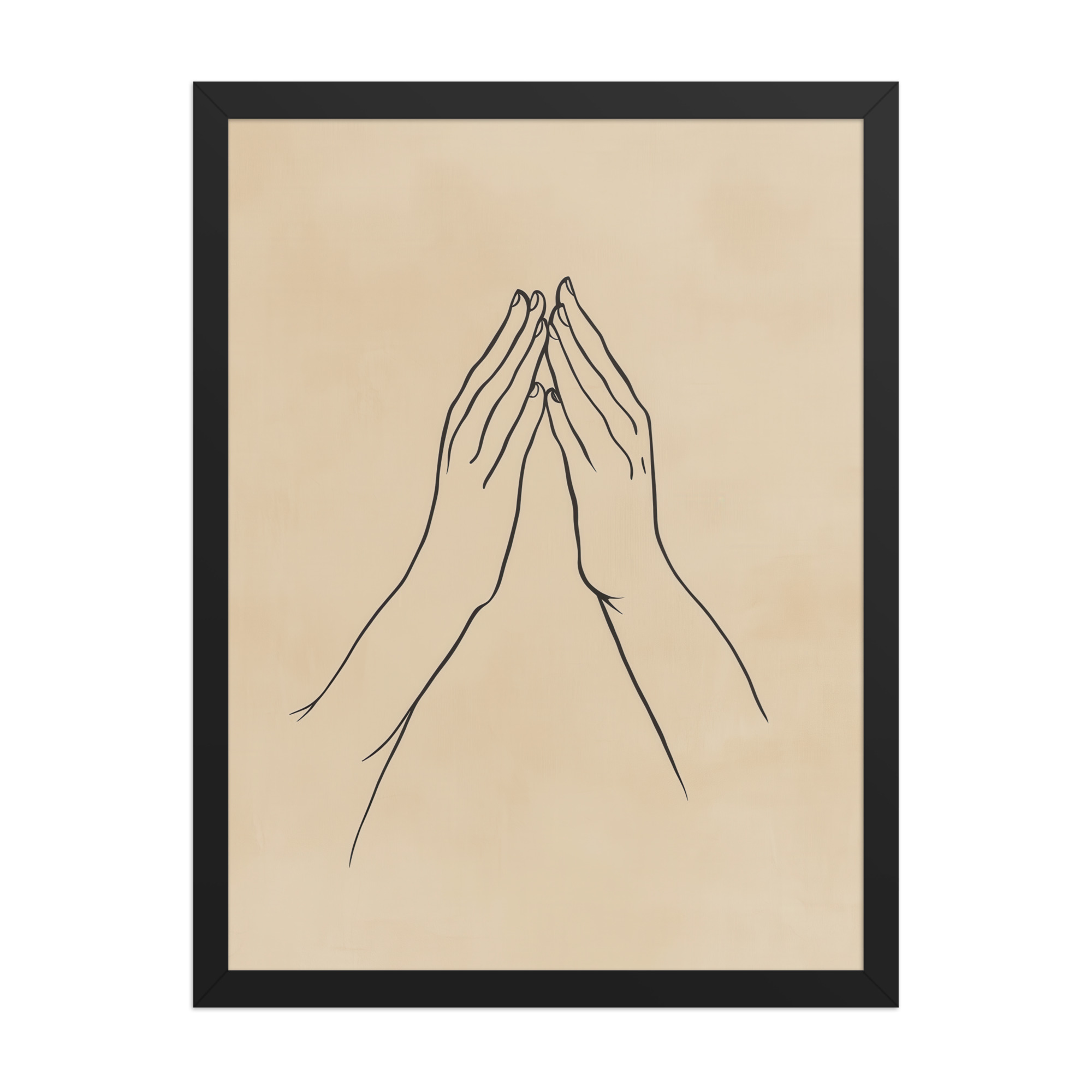 enhanced-matte-paper-framed-poster-in-black-18x24-front-68f9c77c71c7f.jpg Gyan Mudra Hands — Minimal Gesture Yoga Line Wall Decor — Framed Poster - Image 6