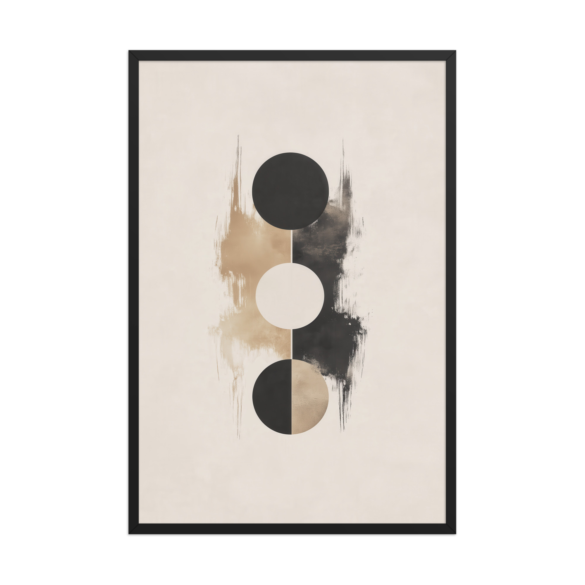 enhanced-matte-paper-framed-poster-in-black-24x36-front-68f896b82617d.jpg Japandi Balance — Minimal Geometric Circles in Warm Neutrals Wall Art — Framed Poster - Image 7
