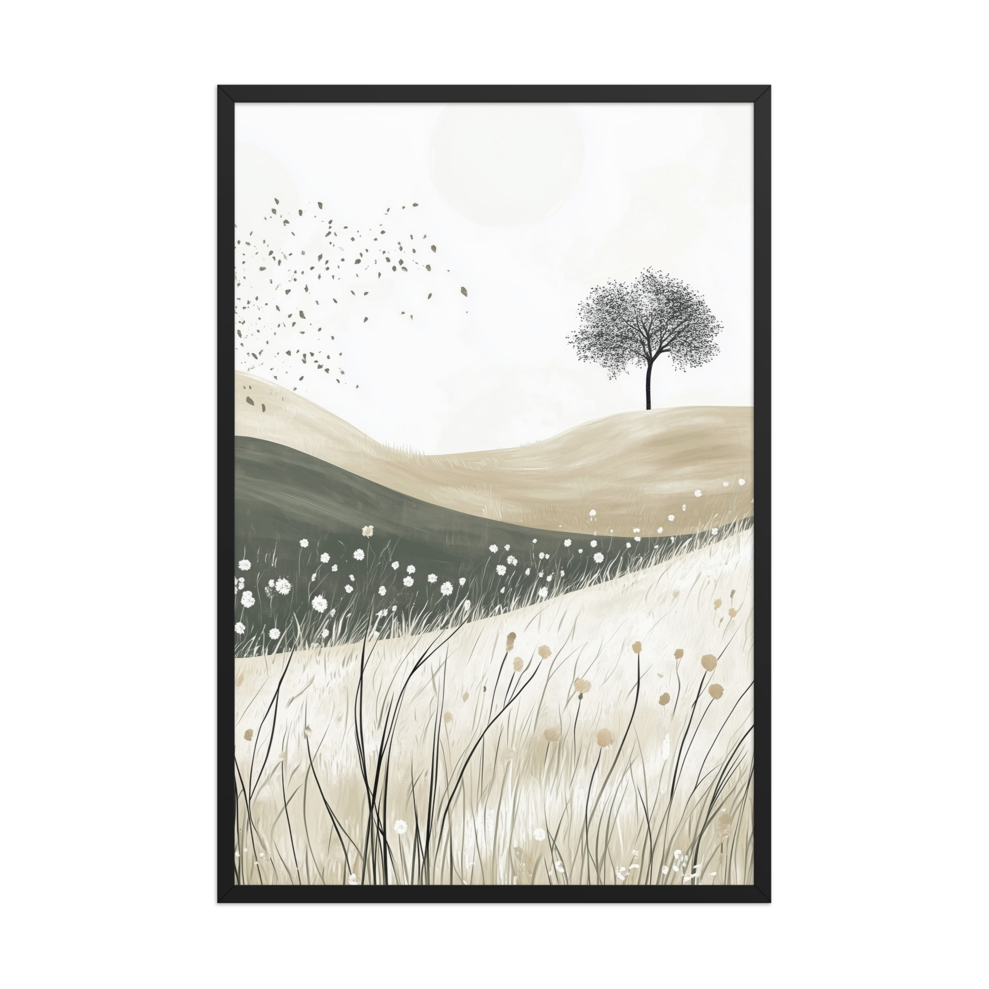 enhanced-matte-paper-framed-poster-in-black-24x36-front-68f9236188da6.jpg Still Horizons — Neutral Minimalist Landscape Wall Art — Framed Poster - Image 7