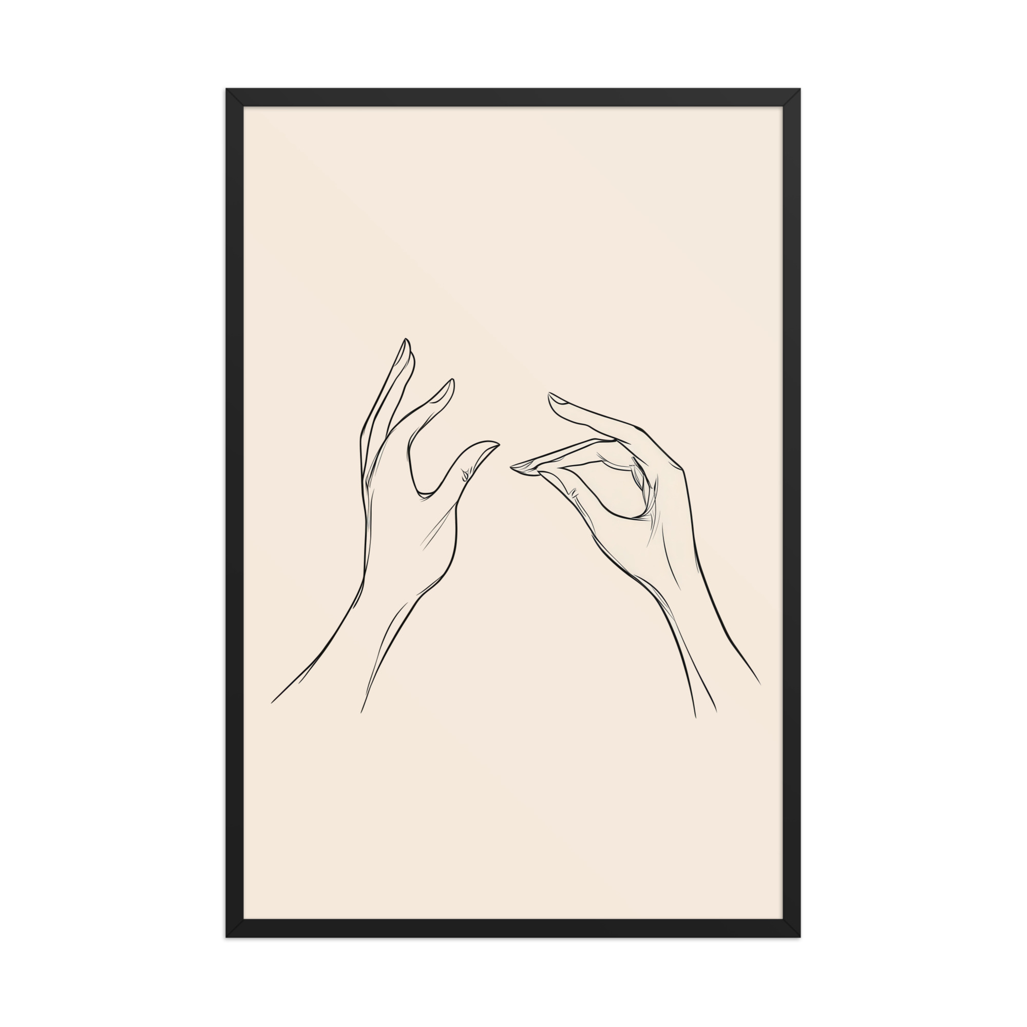 enhanced-matte-paper-framed-poster-in-black-24x36-front-68f9c51ae3c74.jpg Gyan Mudra Hands — Minimal Line Wall Art — Framed Poster - Image 8