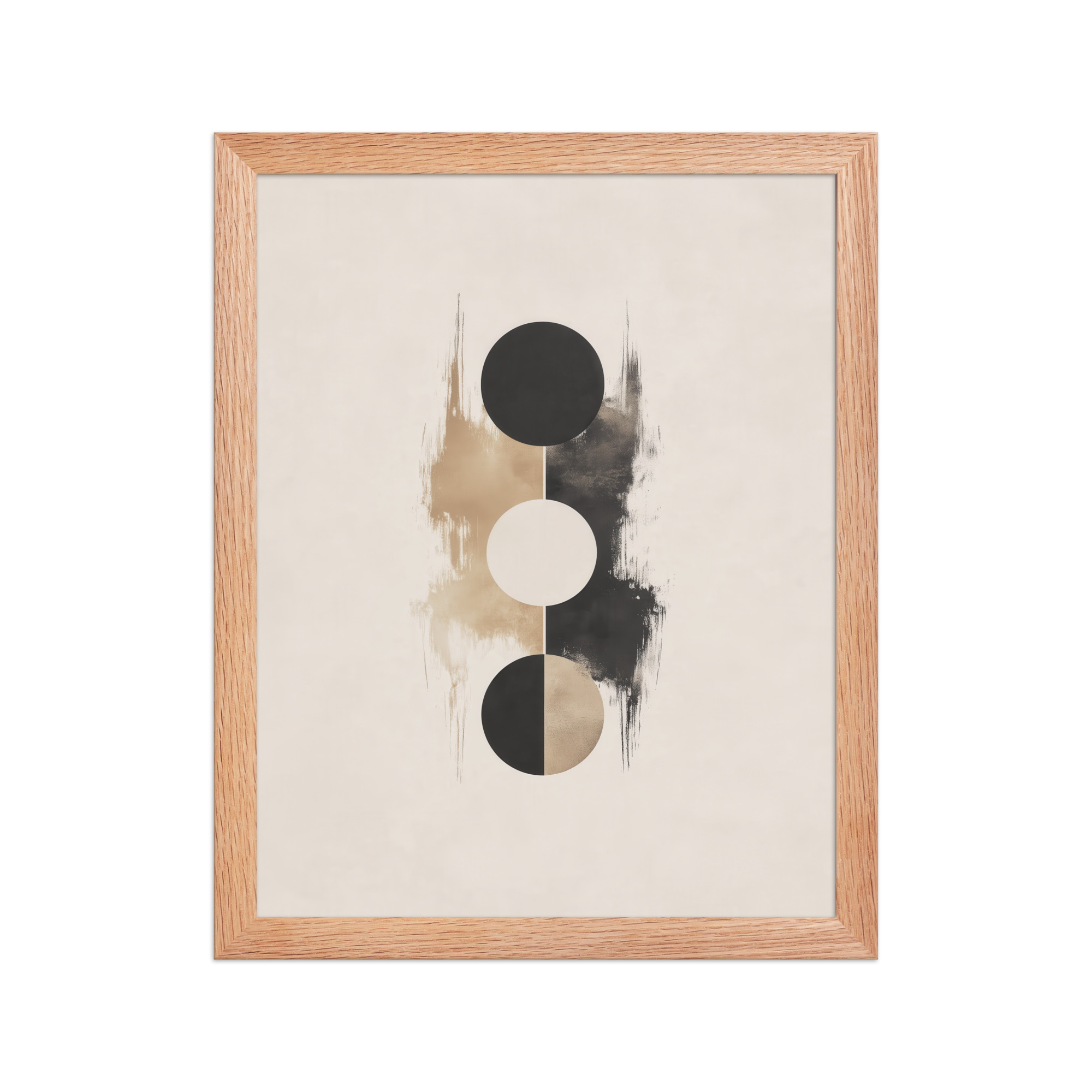 enhanced-matte-paper-framed-poster-in-red-oak-11x14-front-68f896b826295.jpg Japandi Balance — Minimal Geometric Circles in Warm Neutrals Wall Art — Framed Poster - Image 9