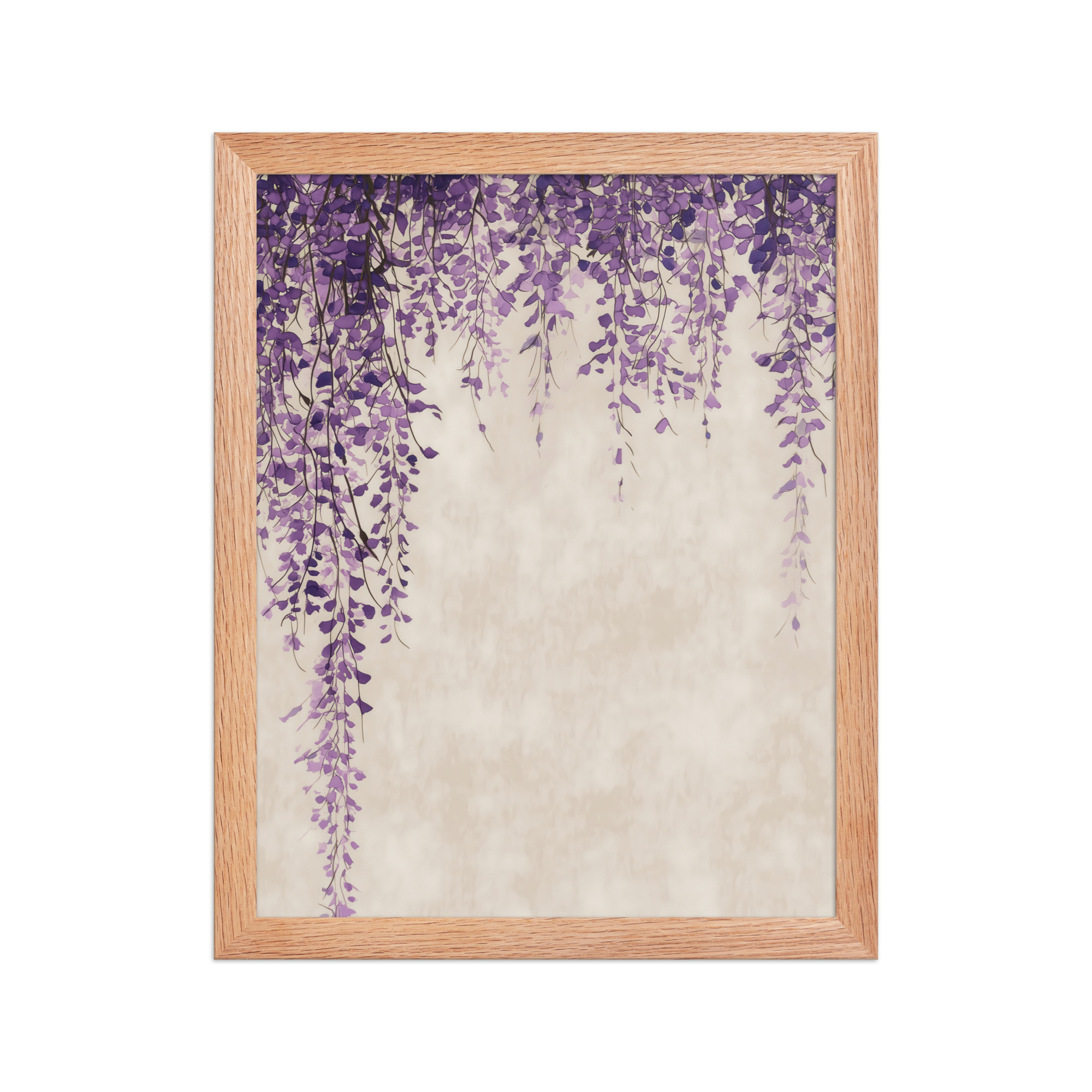 enhanced-matte-paper-framed-poster-in-red-oak-11x14-front-68f9c30dba58a.jpg Wisteria Cascade — Japandi Hanging Floral Wall Decor — Framed Poster - Image 8