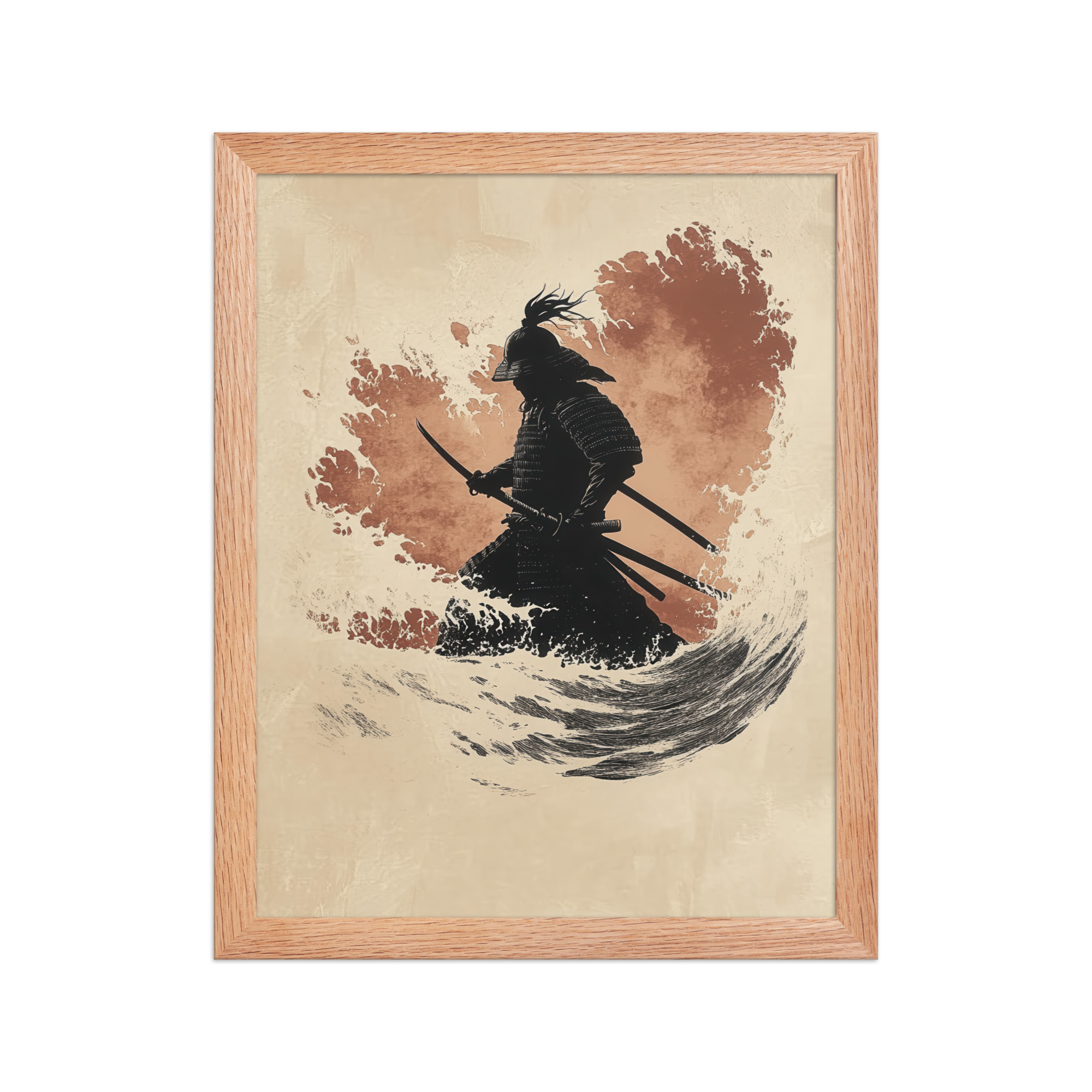 enhanced-matte-paper-framed-poster-in-red-oak-11x14-front-68fa209d457af.jpg Crimson Guard – Samurai Against The Rising Spray Wall Decor – Framed Poster - Image 5