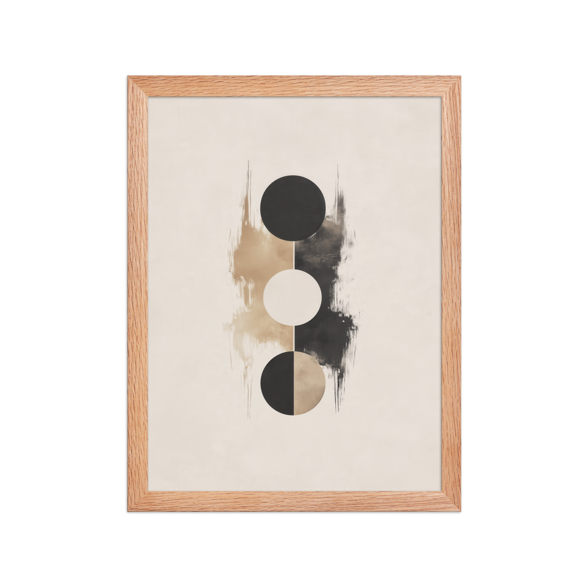 enhanced-matte-paper-framed-poster-in-red-oak-12x16-front-68f896b82631f.jpg Japandi Balance — Minimal Geometric Circles in Warm Neutrals Wall Art — Framed Poster - Image 10