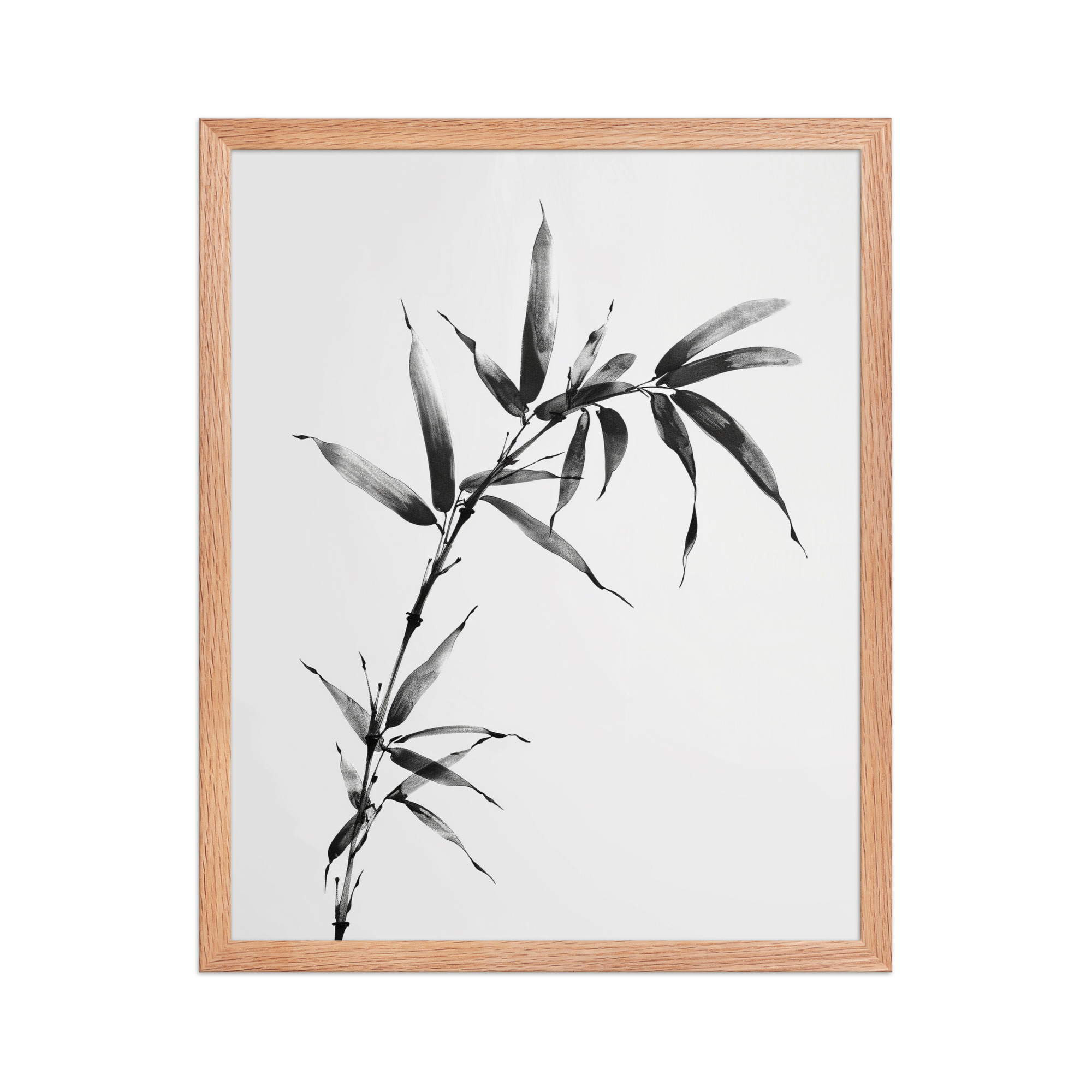 enhanced-matte-paper-framed-poster-in-red-oak-16x20-front-68f921a99941f.jpg Minimalist Bamboo — Sumi-e Black Ink Wall Art — Framed Poster - Image 10