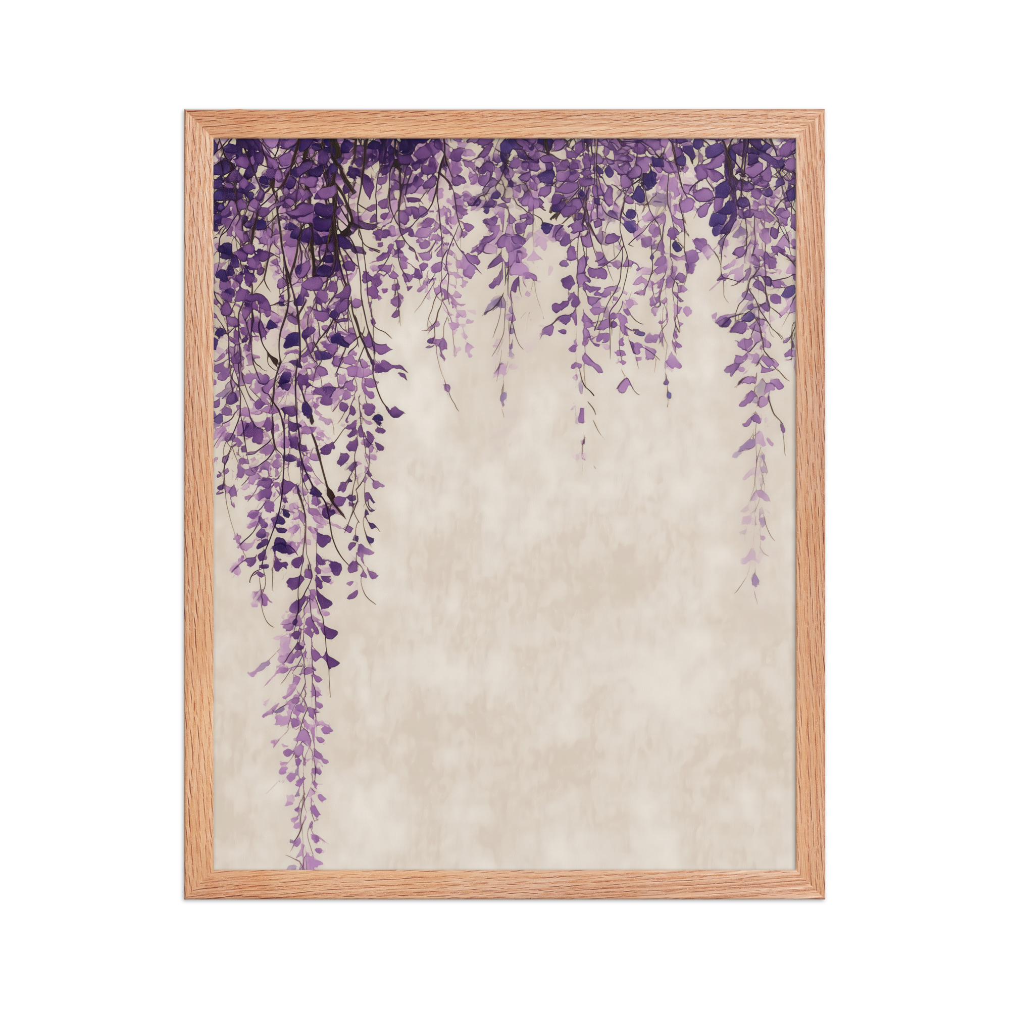 enhanced-matte-paper-framed-poster-in-red-oak-16x20-front-68f9c30dba82a.jpg Wisteria Cascade — Japandi Hanging Floral Wall Decor — Framed Poster - Image 11