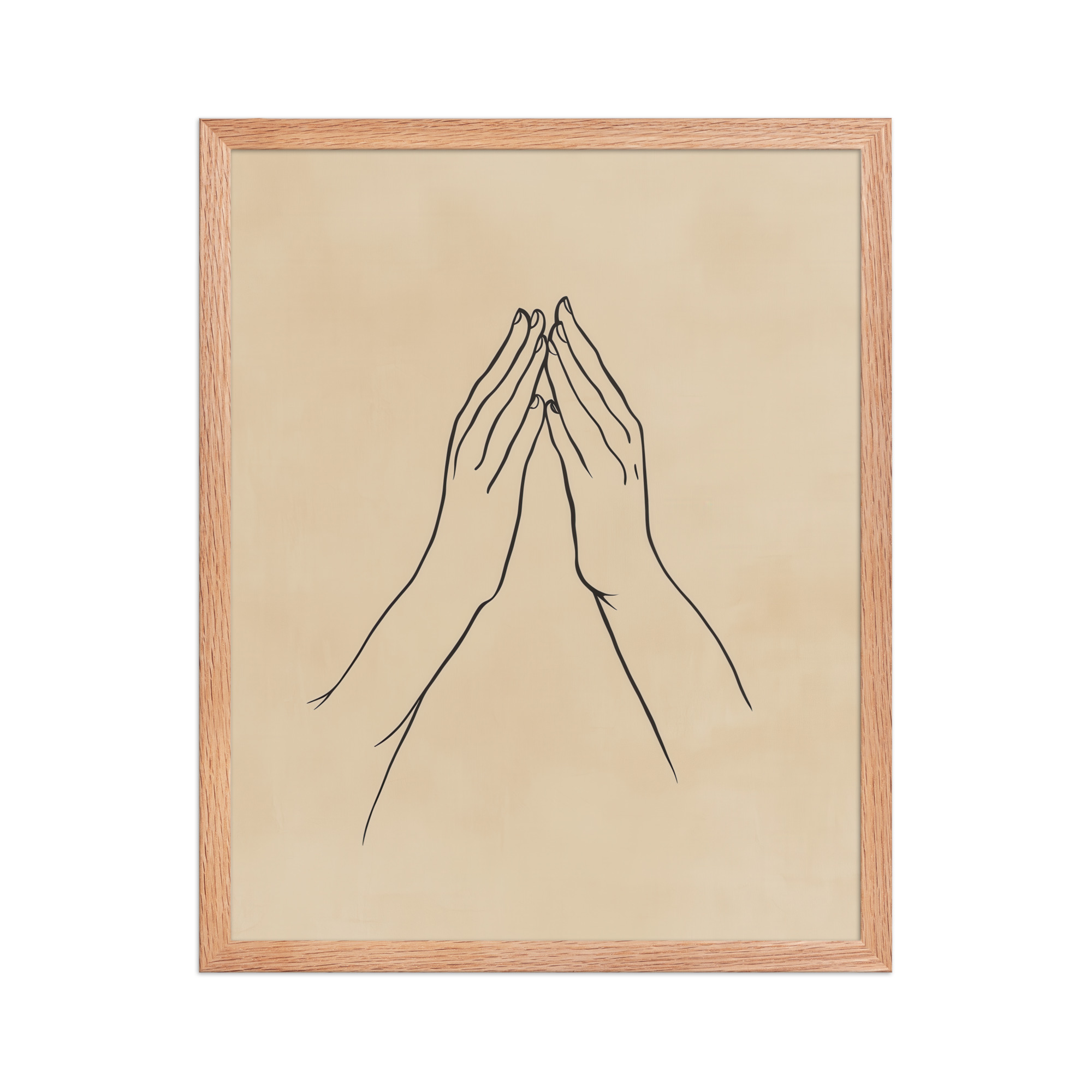 enhanced-matte-paper-framed-poster-in-red-oak-16x20-front-68f9c77c71f4a.jpg Gyan Mudra Hands — Minimal Gesture Yoga Line Wall Decor — Framed Poster - Image 11