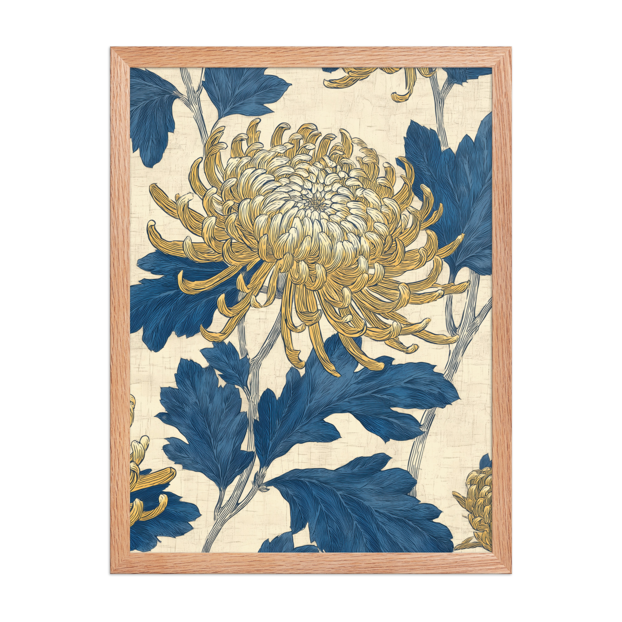 enhanced-matte-paper-framed-poster-in-red-oak-18x24-front-68f9c2d914dd2.jpg Chrysanthemum Pattern — Botanical Wall Art — Framed Poster - Image 12