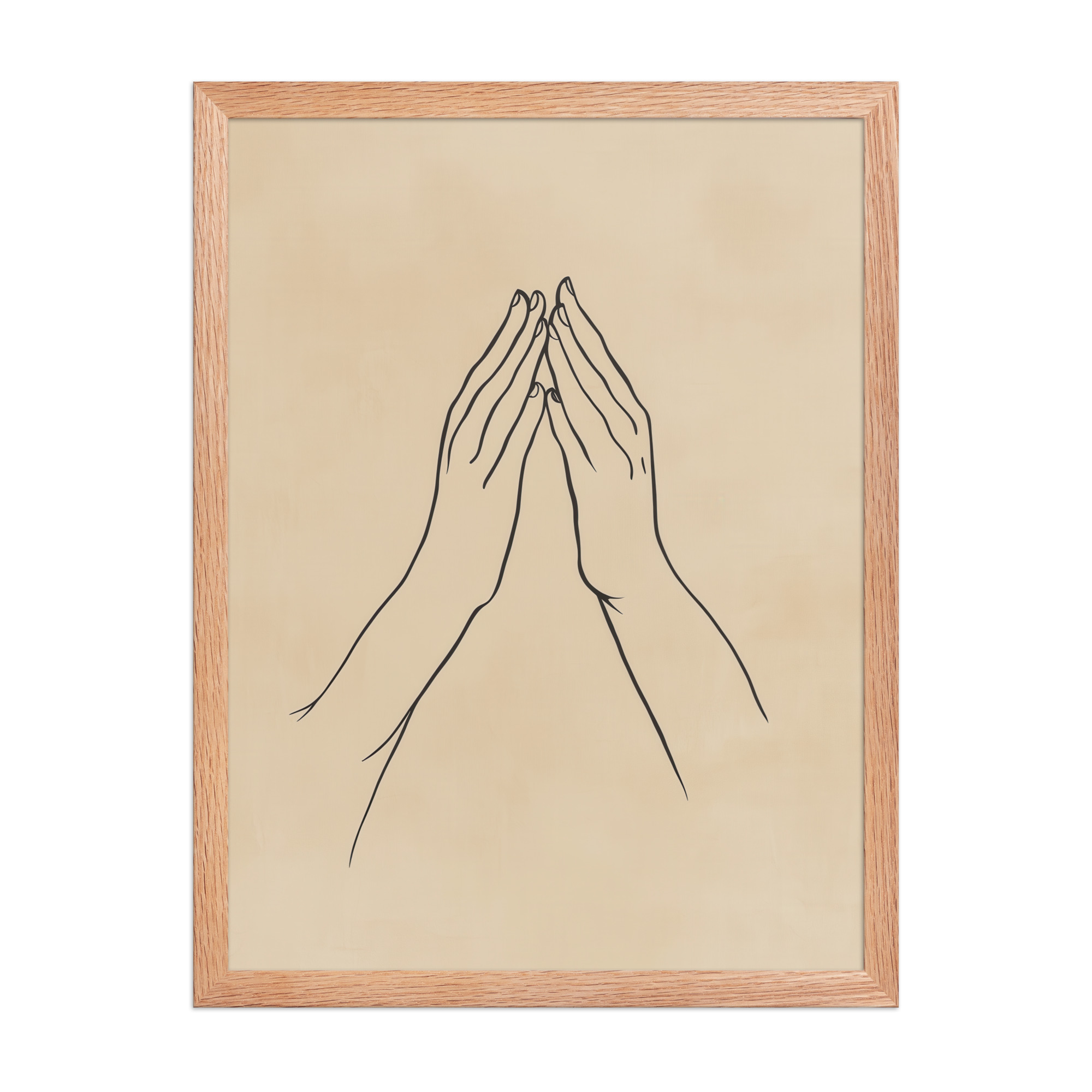 enhanced-matte-paper-framed-poster-in-red-oak-18x24-front-68f9c77c71fcf.jpg Gyan Mudra Hands — Minimal Gesture Yoga Line Wall Decor — Framed Poster - Image 12