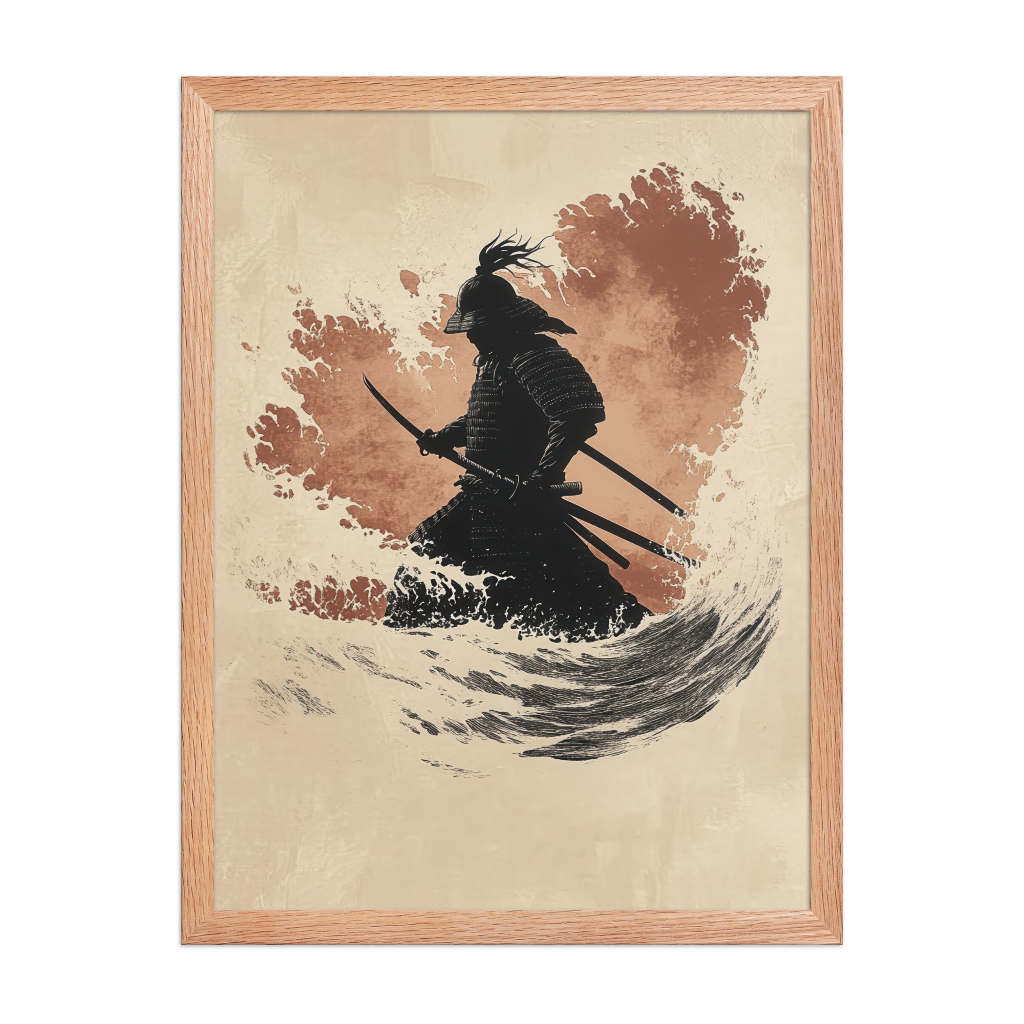 enhanced-matte-paper-framed-poster-in-red-oak-18x24-front-68fa209d45ae5.jpg Crimson Guard – Samurai Against The Rising Spray Wall Decor – Framed Poster - Image 8