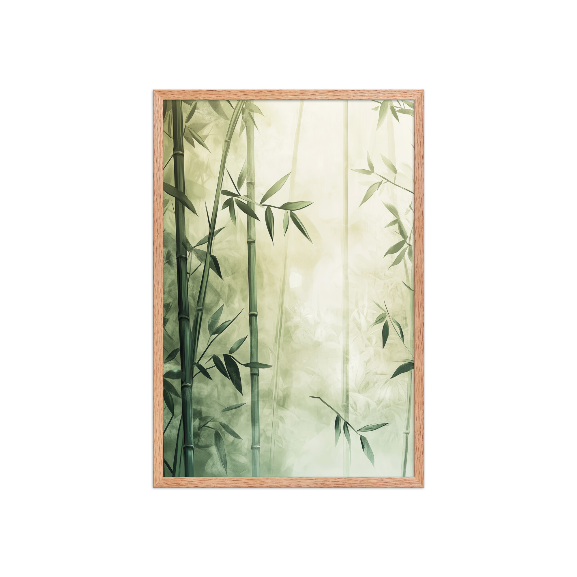 enhanced-matte-paper-framed-poster-in-red-oak-20x30-front-68f925ef845da.jpg Whispering Bamboo Forest — Japandi Nature Botanical Wall Decor — Framed Poster - Image 11