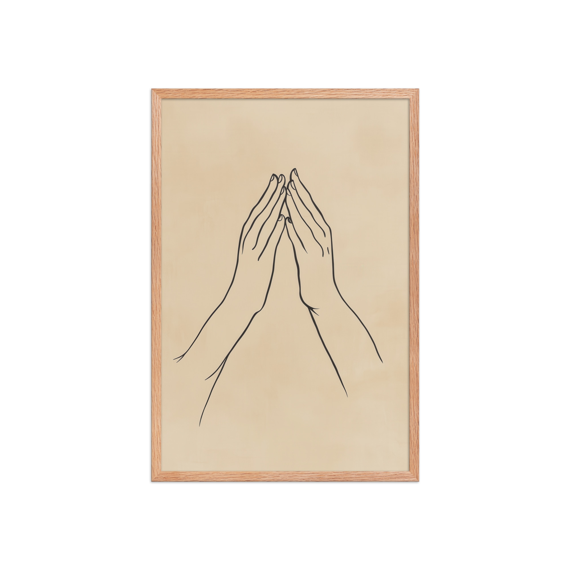 enhanced-matte-paper-framed-poster-in-red-oak-20x30-front-68f9c77c72054.jpg Gyan Mudra Hands — Minimal Gesture Yoga Line Wall Decor — Framed Poster - Image 13