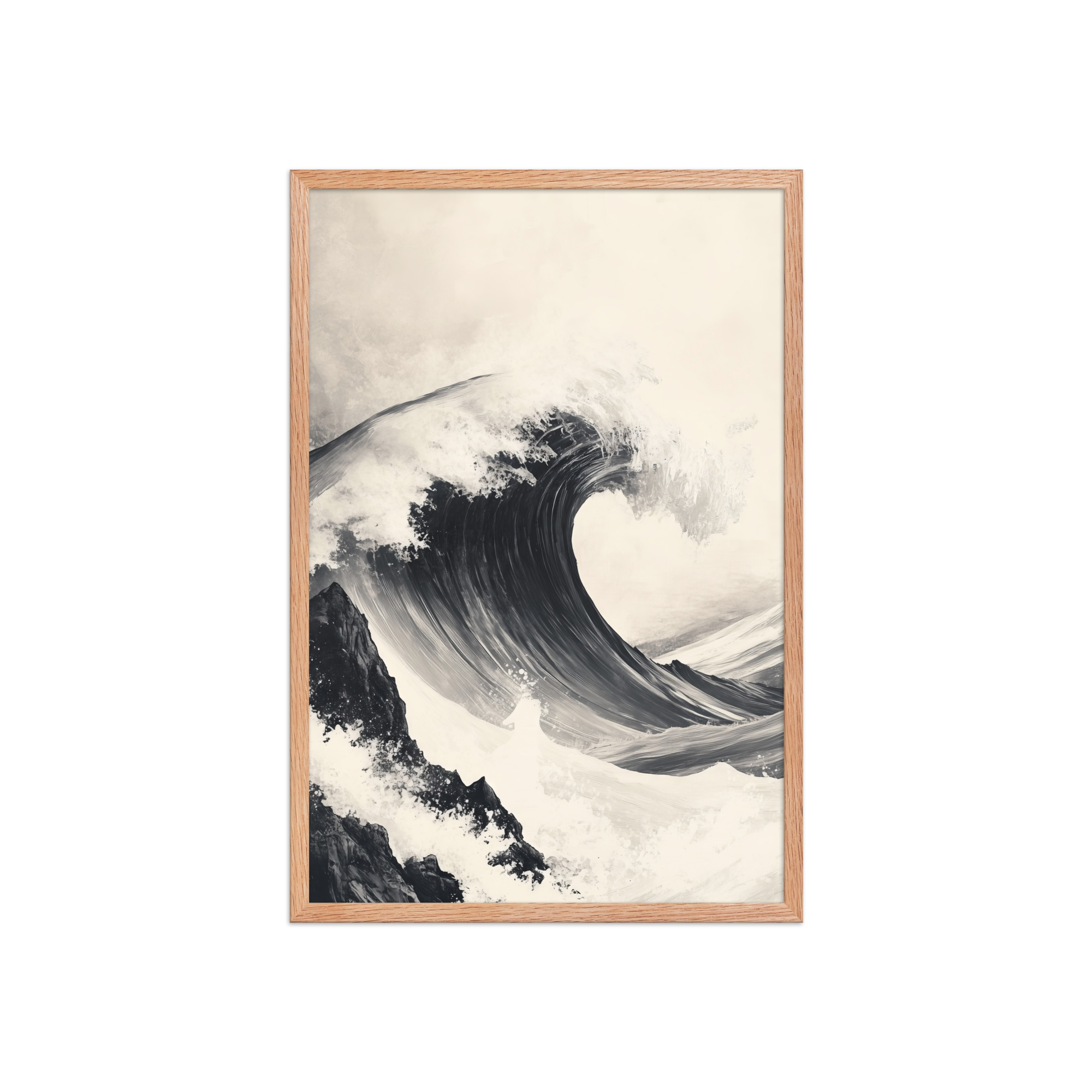 enhanced-matte-paper-framed-poster-in-red-oak-20x30-front-68f9cd956f50e.jpg Tidal Harmony — Japanese Wave Minimal Seascape Wall Art — Framed Poster - Image 13