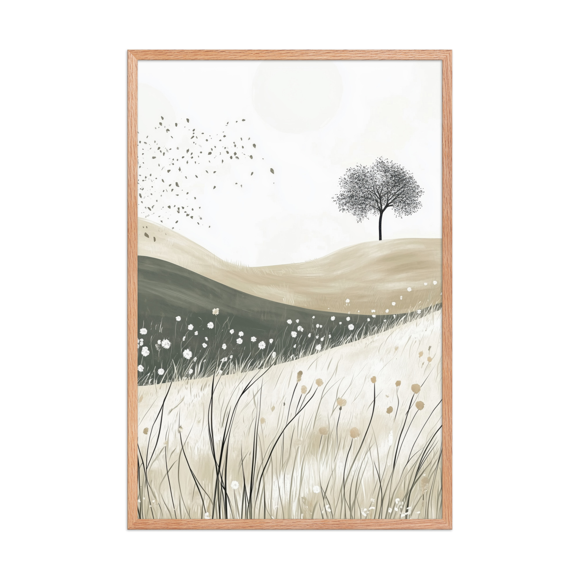 enhanced-matte-paper-framed-poster-in-red-oak-24x36-front-68f92361893b1.jpg Still Horizons — Neutral Minimalist Landscape Wall Art — Framed Poster - Image 14