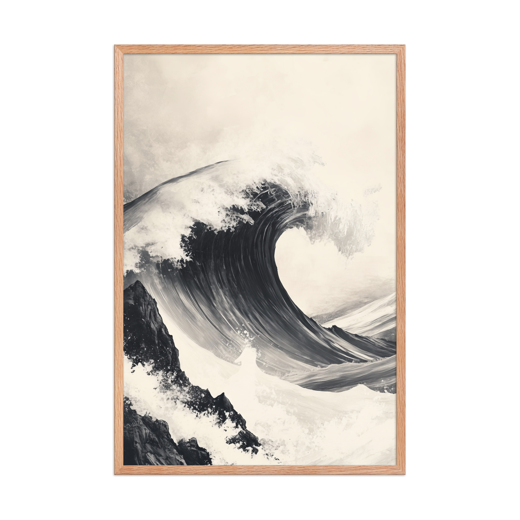 enhanced-matte-paper-framed-poster-in-red-oak-24x36-front-68f9cd956f558.jpg Tidal Harmony — Japanese Wave Minimal Seascape Wall Art — Framed Poster - Image 14