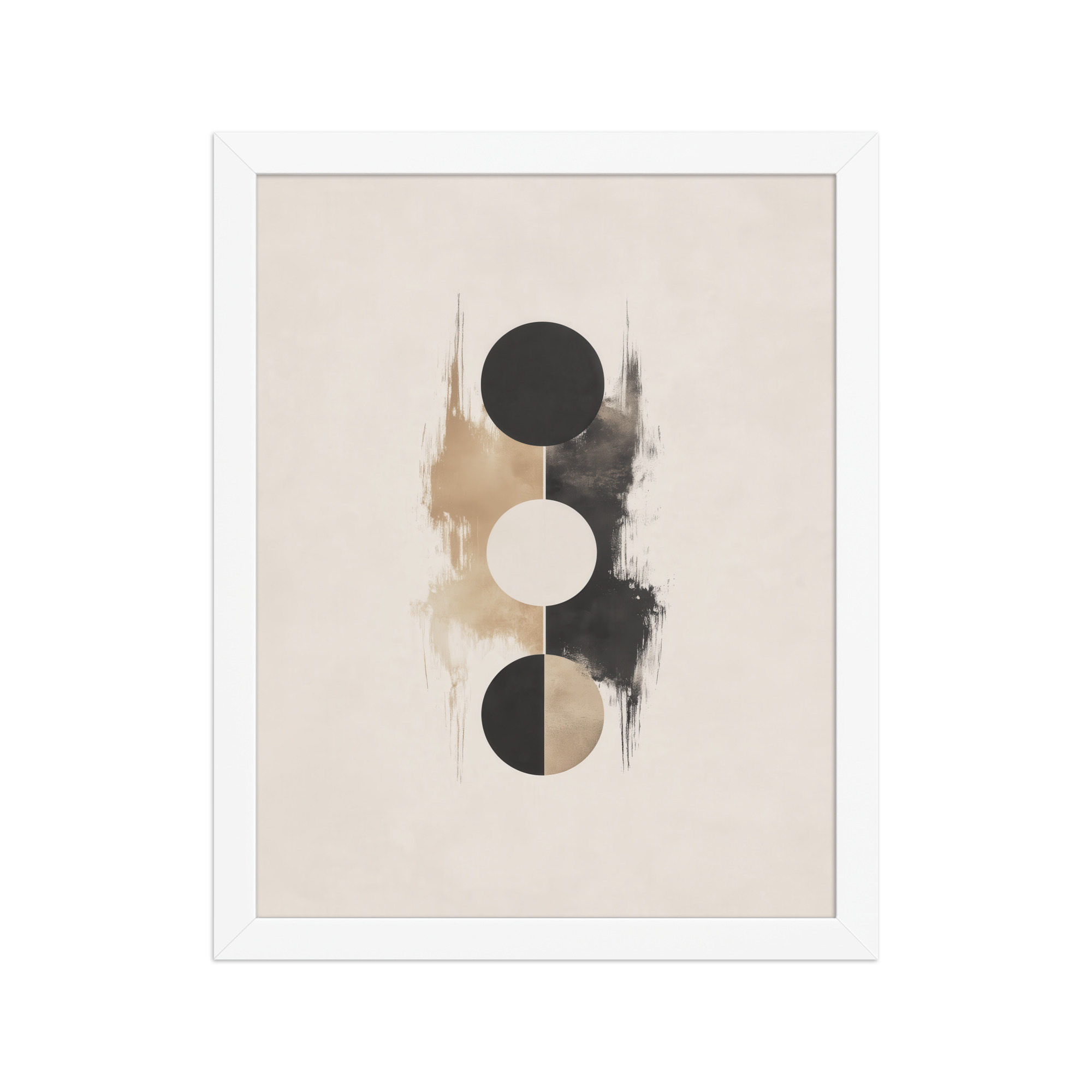 enhanced-matte-paper-framed-poster-in-white-11x14-front-68f896b826610.jpg Japandi Balance — Minimal Geometric Circles in Warm Neutrals Wall Art — Framed Poster - Image 16