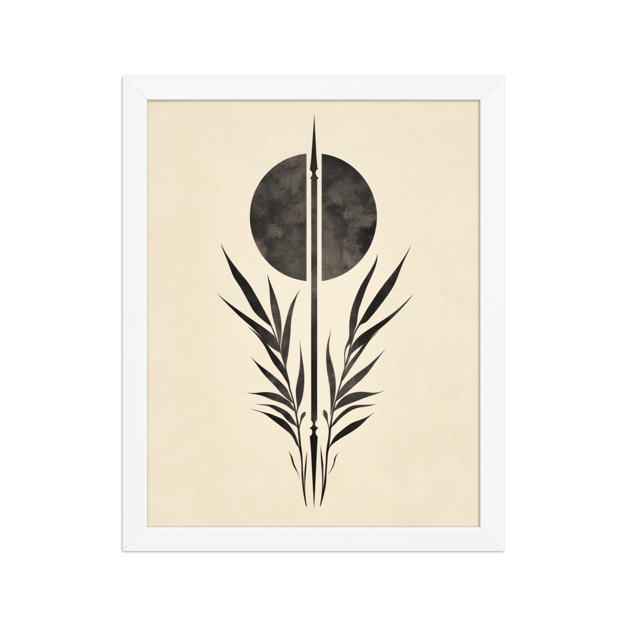 enhanced-matte-paper-framed-poster-in-white-11x14-front-68f89857c7a97.jpg Zen Botanical Emblem — Minimal Botanical Ink Wall Art — Framed Poster - Image 13