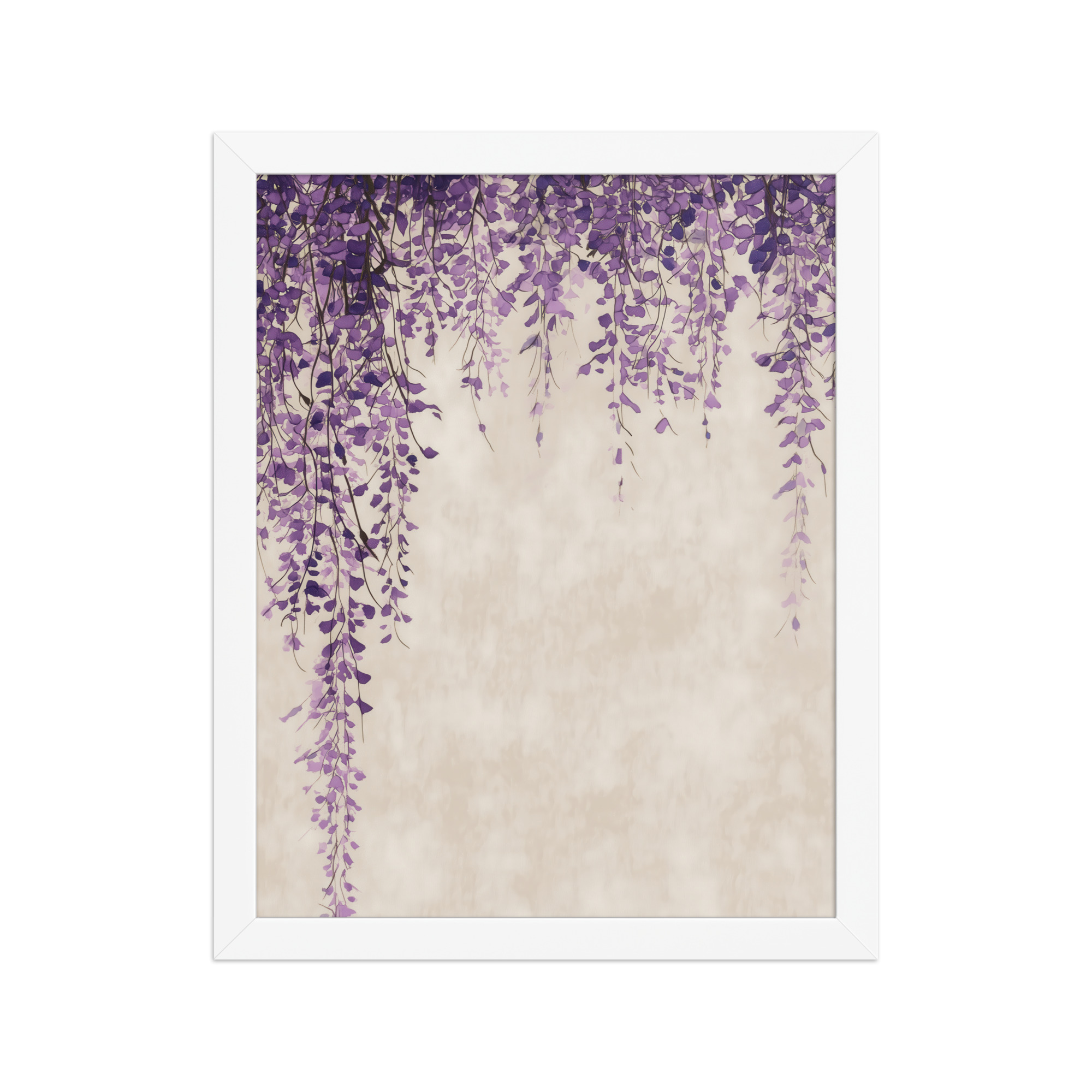 enhanced-matte-paper-framed-poster-in-white-11x14-front-68f9c30dbab6a.jpg Wisteria Cascade — Japandi Hanging Floral Wall Decor — Framed Poster - Image 15