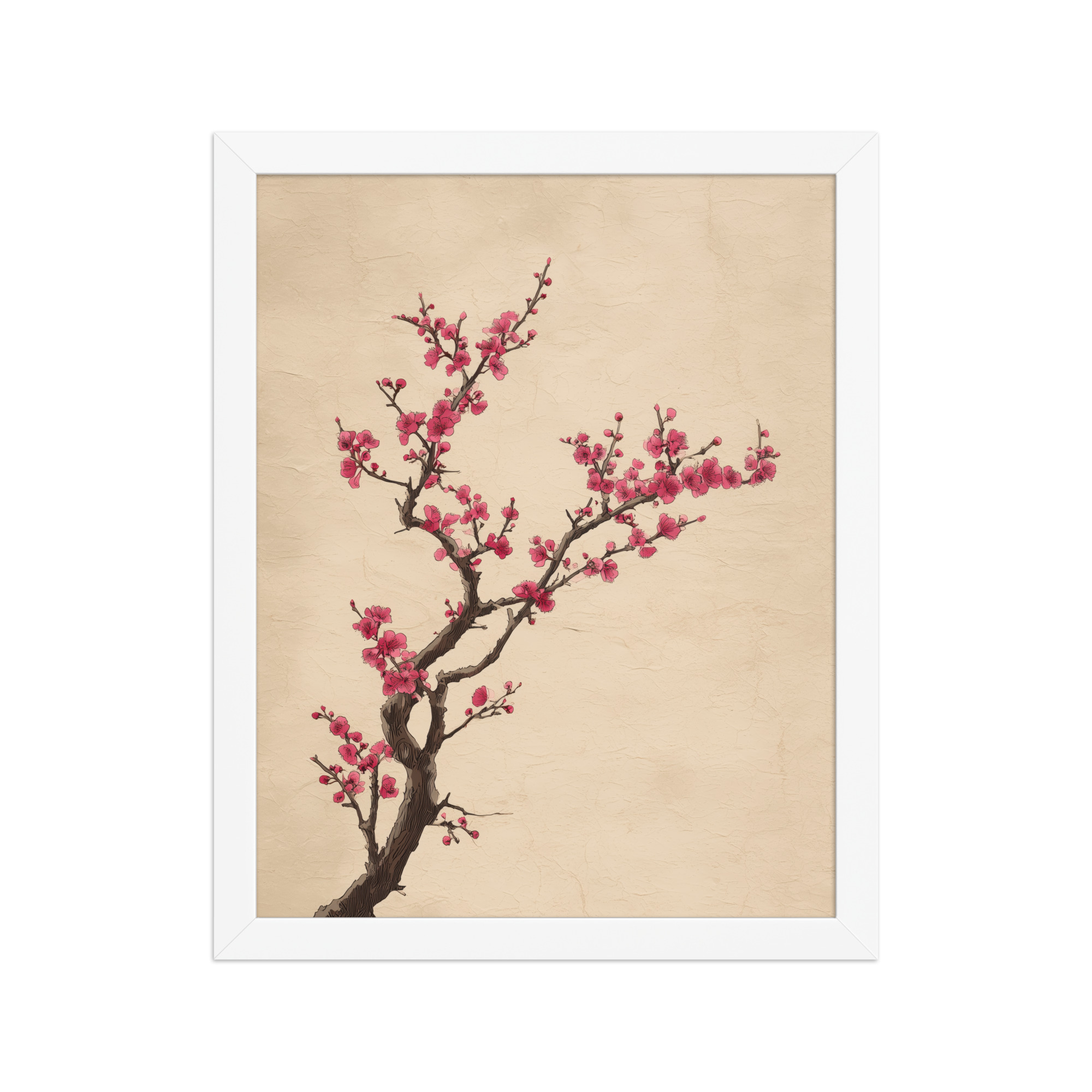 enhanced-matte-paper-framed-poster-in-white-11x14-front-68f9c4a5c5987.jpg Plum Blossom Branch — Japanese Ink Illustration Wall Decor — Framed Poster - Image 16