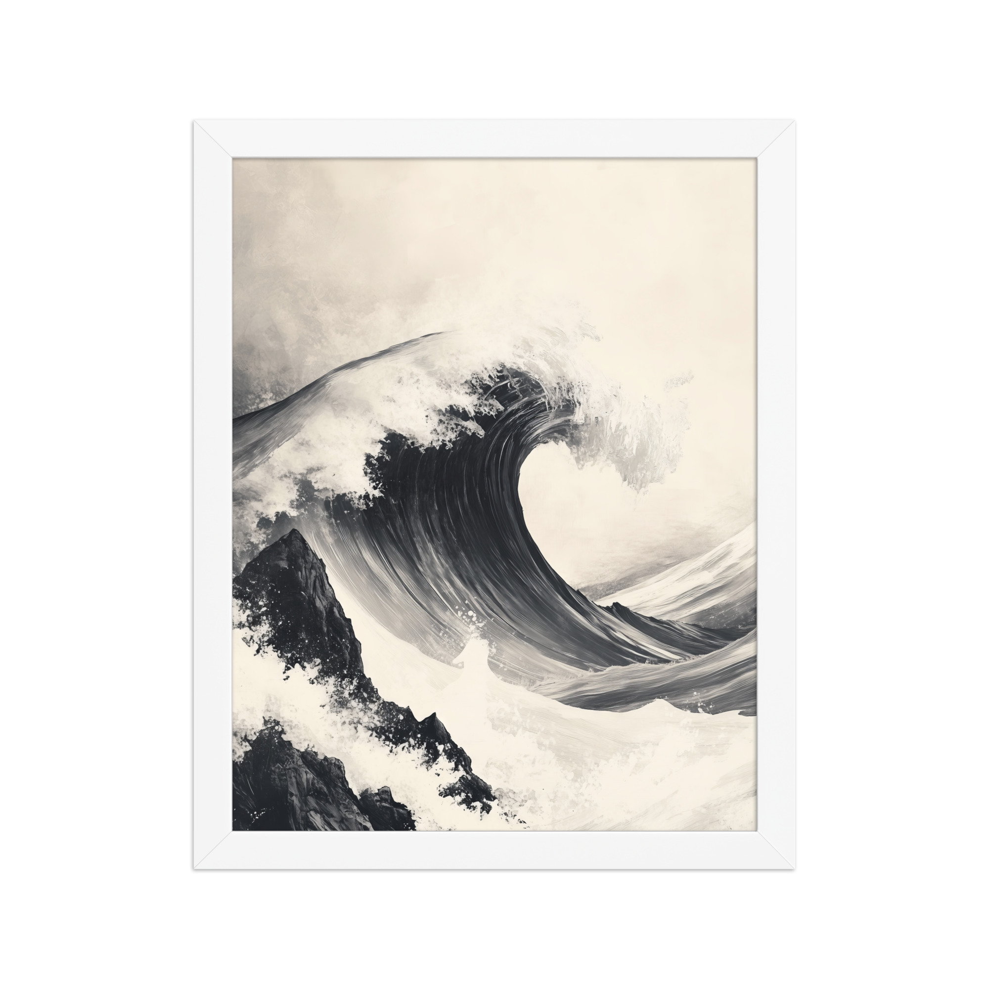 enhanced-matte-paper-framed-poster-in-white-11x14-front-68f9cd956f5eb.jpg Tidal Harmony — Japanese Wave Minimal Seascape Wall Art — Framed Poster - Image 15