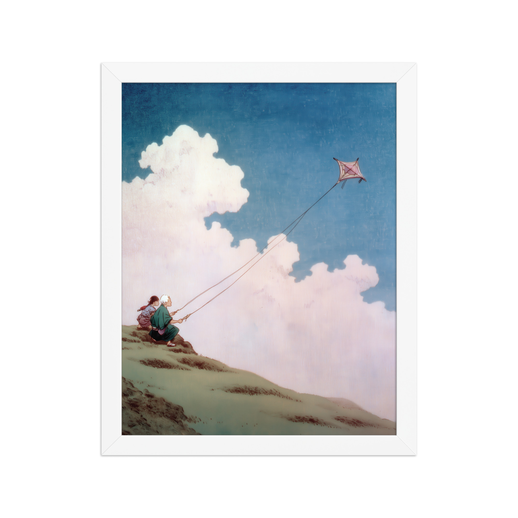 enhanced-matte-paper-framed-poster-in-white-11x14-front-68f9f68a52654.jpg Flying Lessons in the Sky – Ukiyo-e Wall Art Print – Framed Poster - Image 12