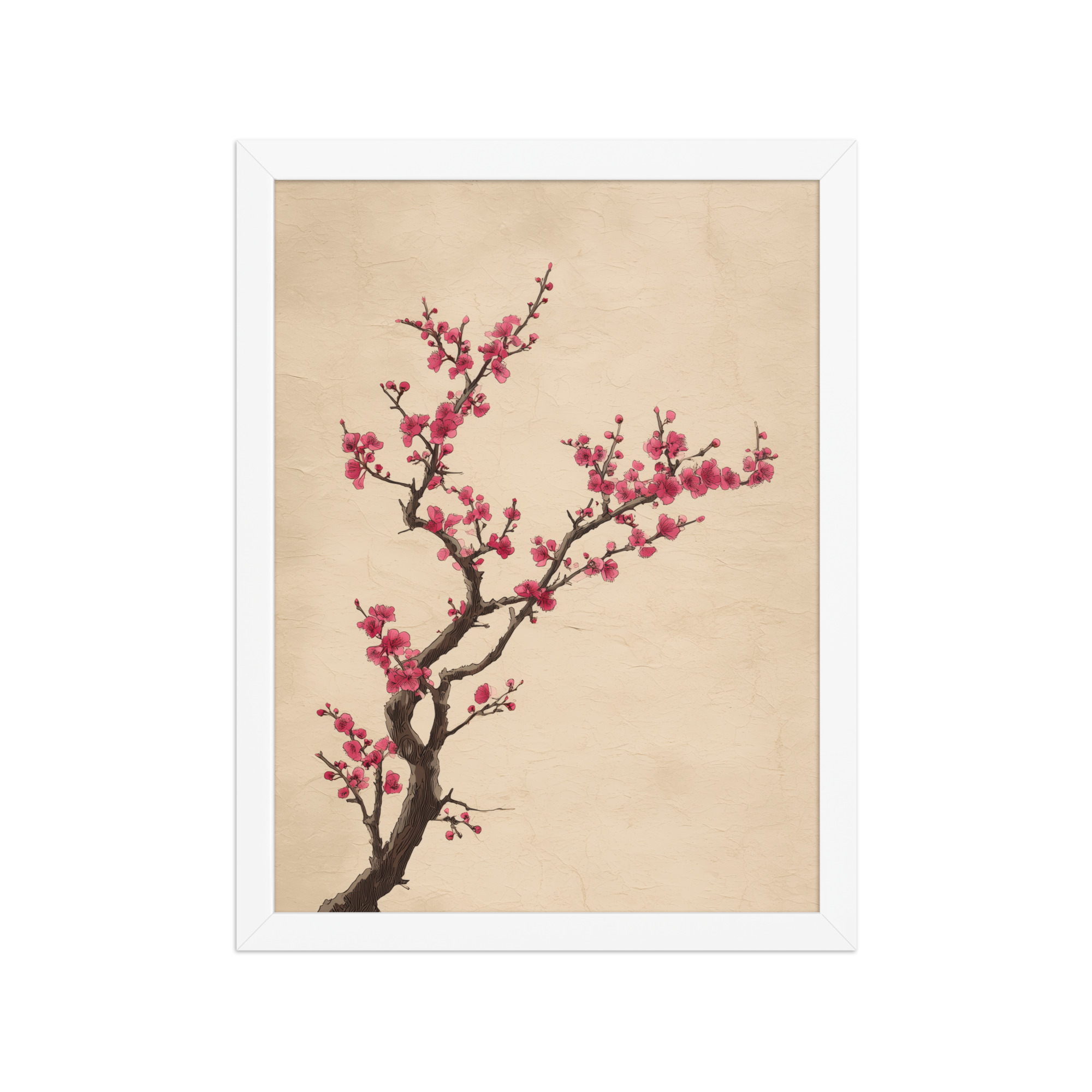 enhanced-matte-paper-framed-poster-in-white-12x16-front-68f9c4a5c5a09.jpg Plum Blossom Branch — Japanese Ink Illustration Wall Decor — Framed Poster - Image 17