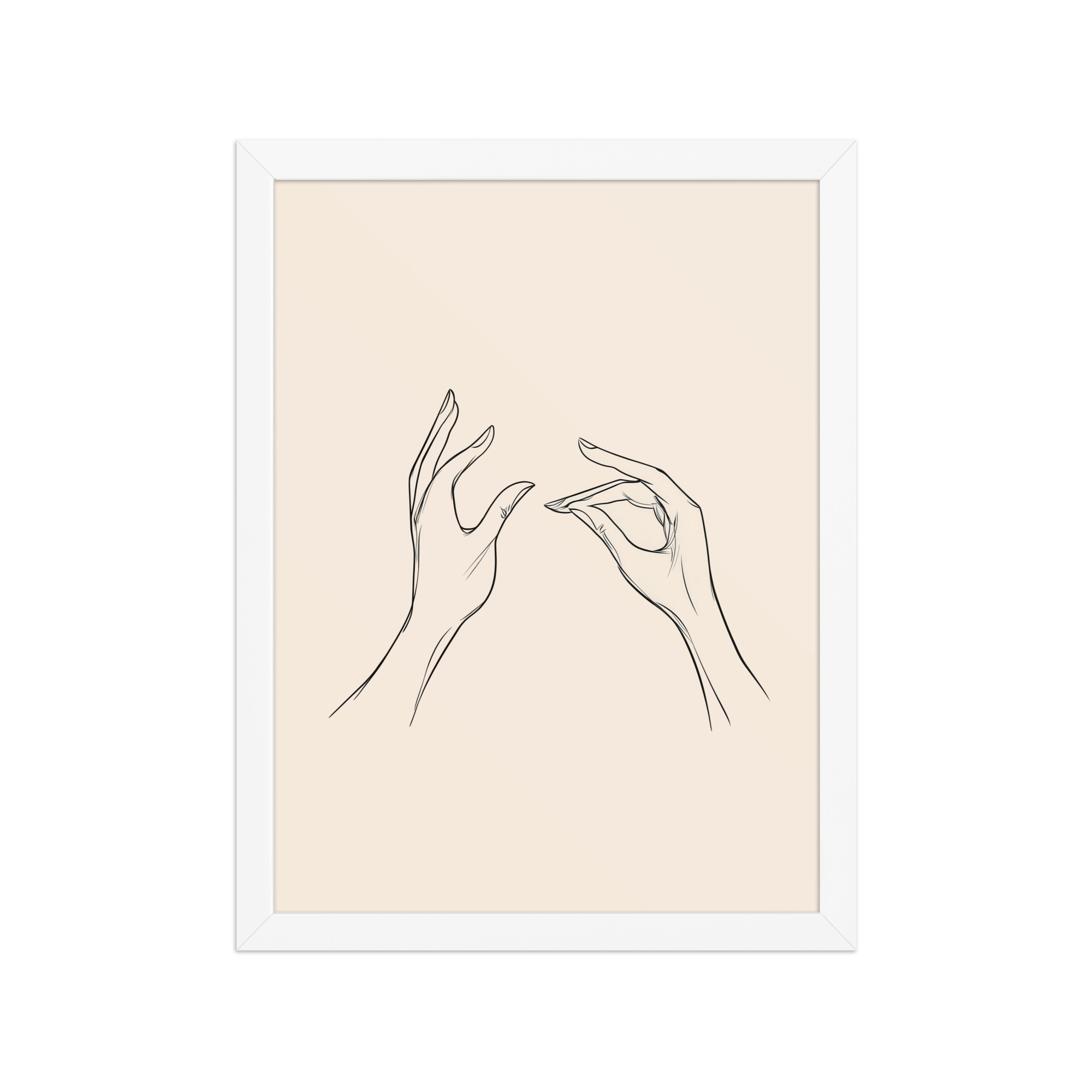 enhanced-matte-paper-framed-poster-in-white-12x16-front-68f9c51ae4267.jpg Gyan Mudra Hands — Minimal Line Wall Art — Framed Poster - Image 19