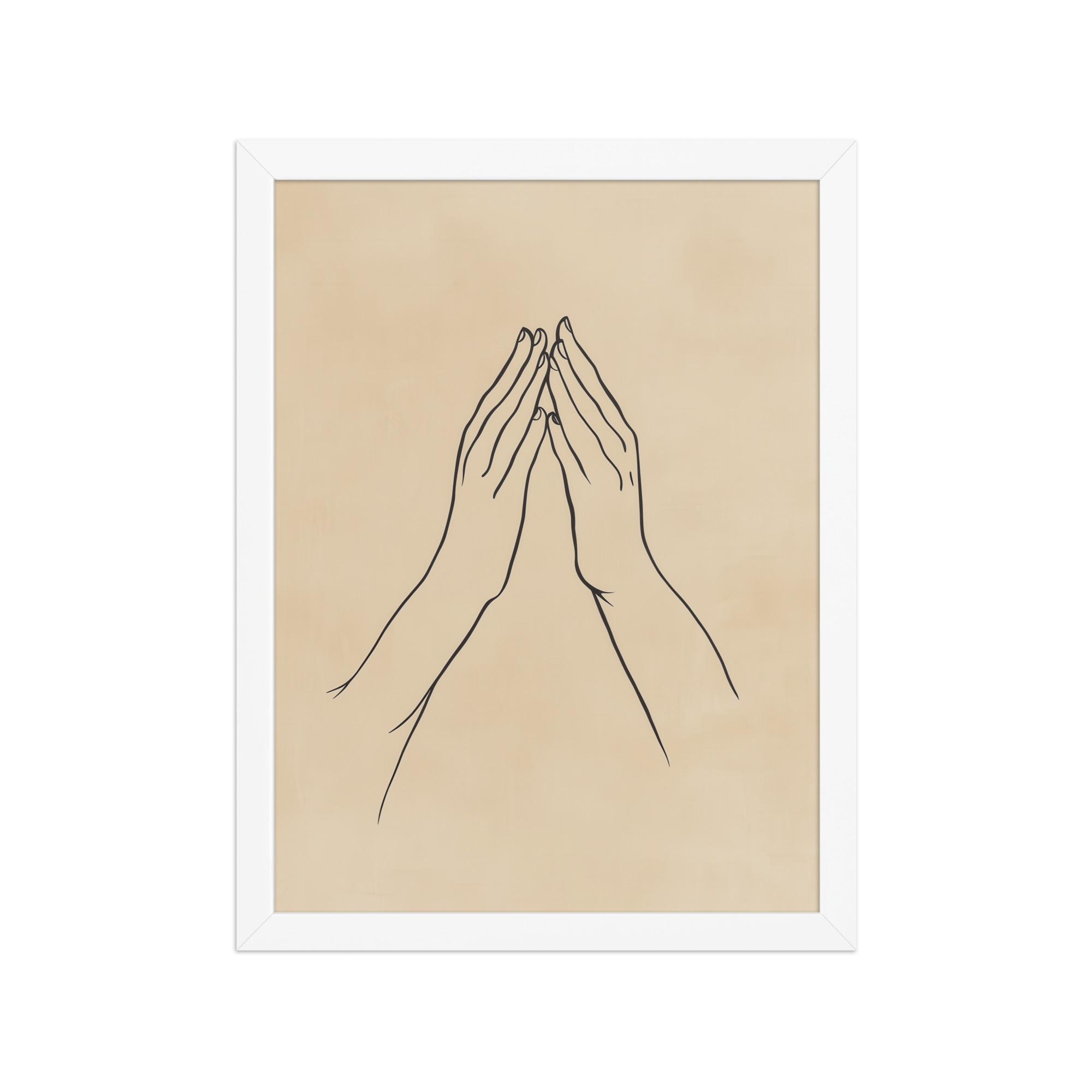 enhanced-matte-paper-framed-poster-in-white-12x16-front-68f9c77c721bf.jpg Gyan Mudra Hands — Minimal Gesture Yoga Line Wall Decor — Framed Poster - Image 16