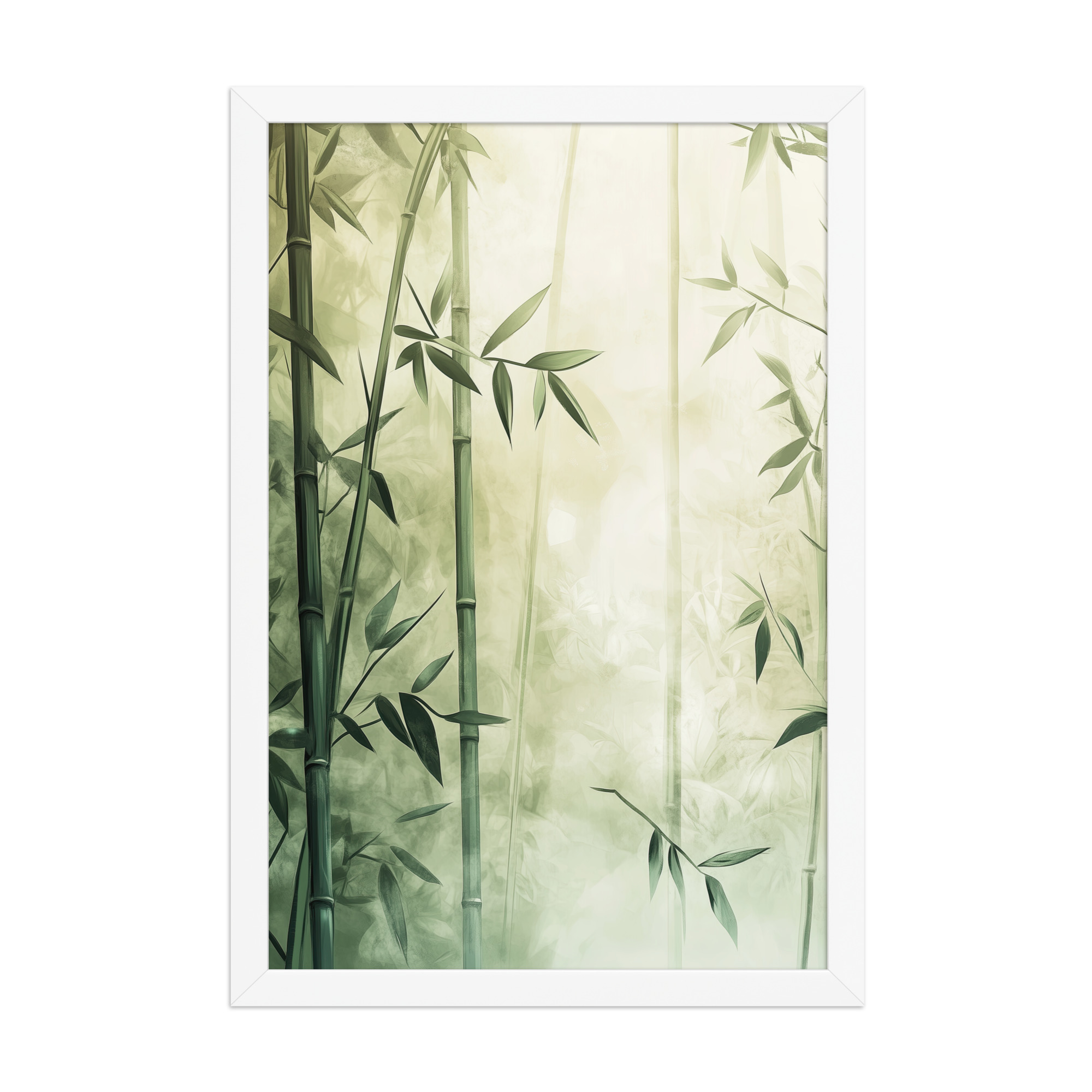 enhanced-matte-paper-framed-poster-in-white-12x18-front-68f925ef8473e.jpg Whispering Bamboo Forest — Japandi Nature Botanical Wall Decor — Framed Poster - Image 14