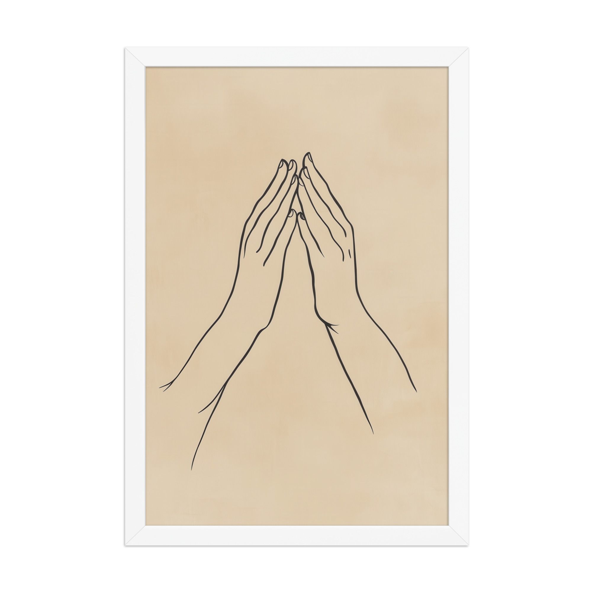enhanced-matte-paper-framed-poster-in-white-12x18-front-68f9c77c72247.jpg Gyan Mudra Hands — Minimal Gesture Yoga Line Wall Decor — Framed Poster - Image 17
