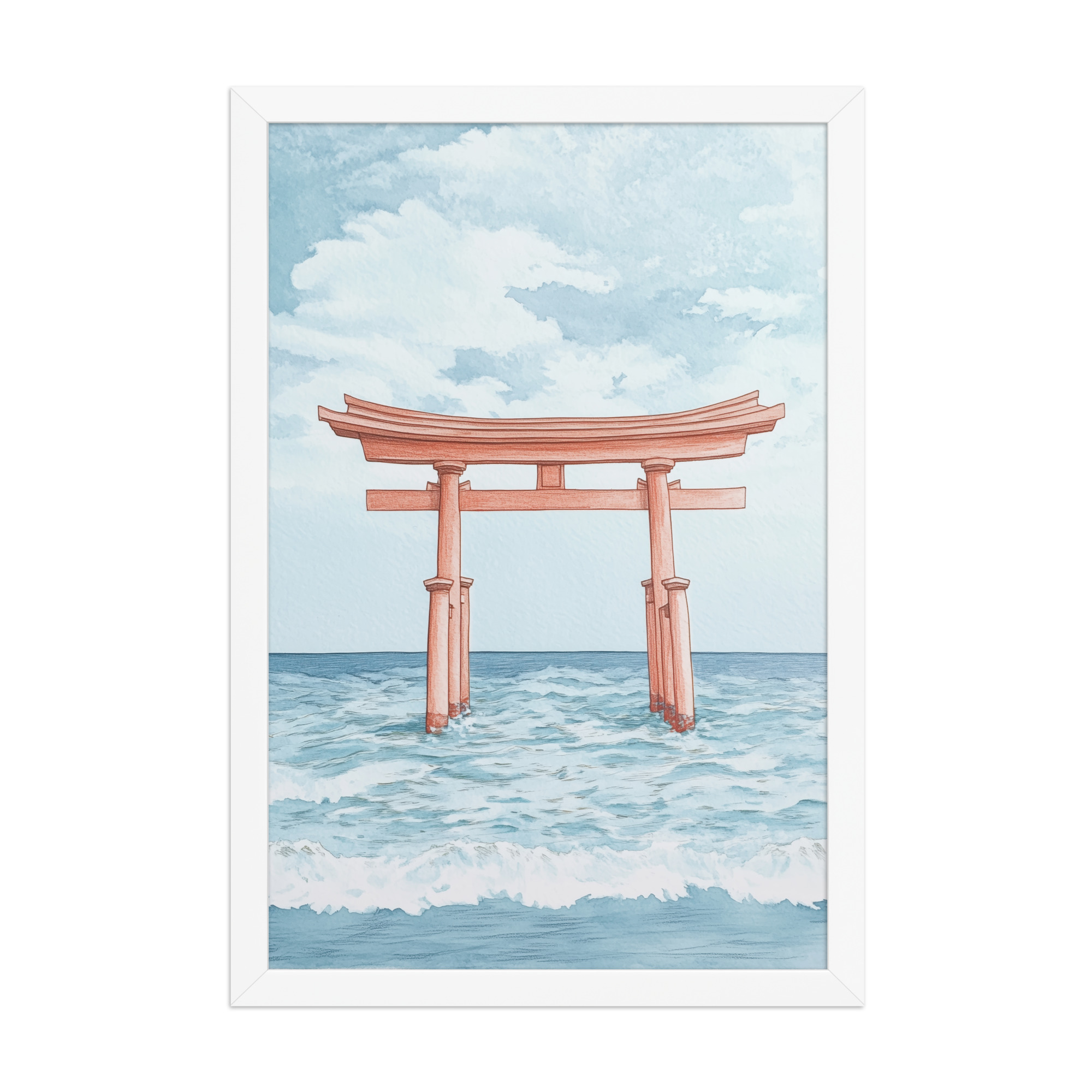 enhanced-matte-paper-framed-poster-in-white-12x18-front-68f9d2fccf11c.jpg Torii Gate Waves — Coastal Shinto Shrine Wall Decor — Framed Poster - Image 20
