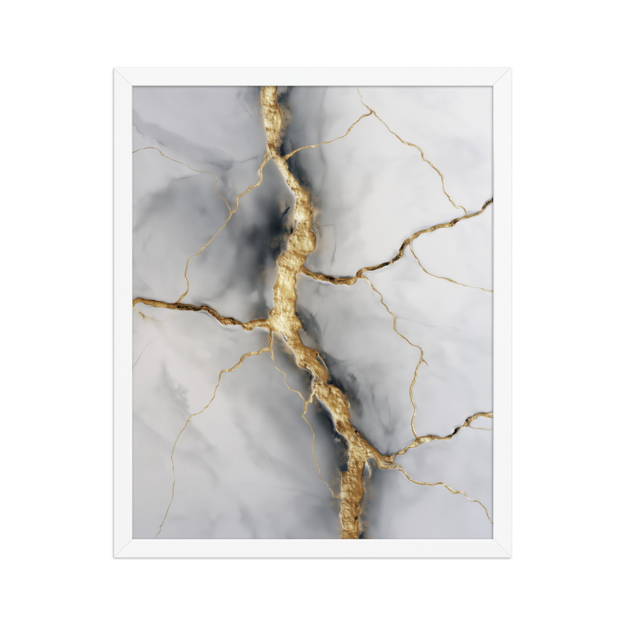 enhanced-matte-paper-framed-poster-in-white-16x20-front-68f88a4fd424a.jpg Kintsugi Cracks I — Marble Abstract with Gold Veining Wall Art — Framed Poster - Image 9
