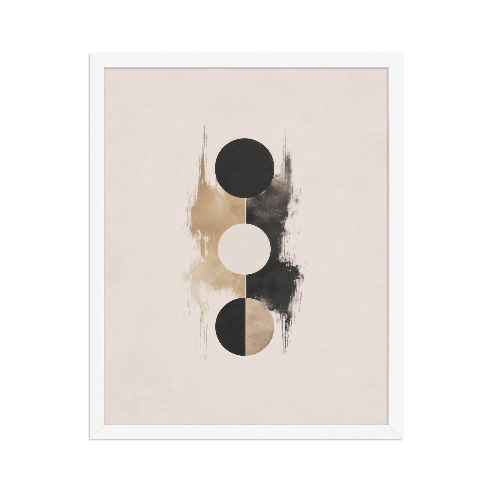 enhanced-matte-paper-framed-poster-in-white-16x20-front-68f896b826725.jpg Japandi Balance — Minimal Geometric Circles in Warm Neutrals Wall Art — Framed Poster - Image 18