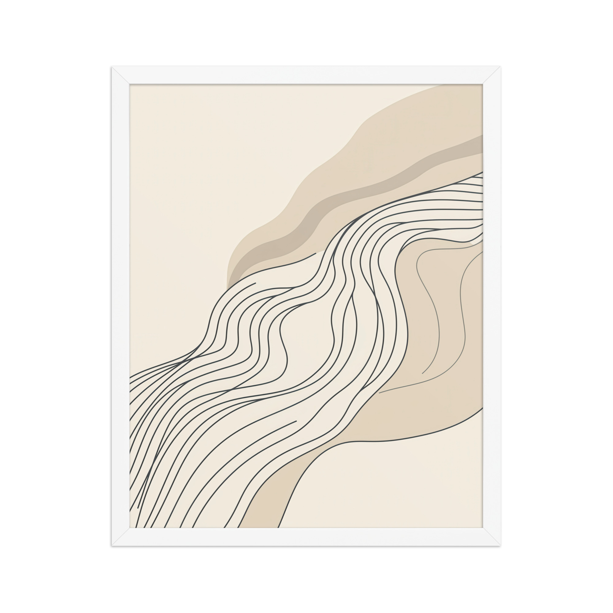 enhanced-matte-paper-framed-poster-in-white-16x20-front-68f8971808616.jpg Soft Line Flow — Minimal Warm Neutral Color Abstract Line Art — Framed Poster - Image 12