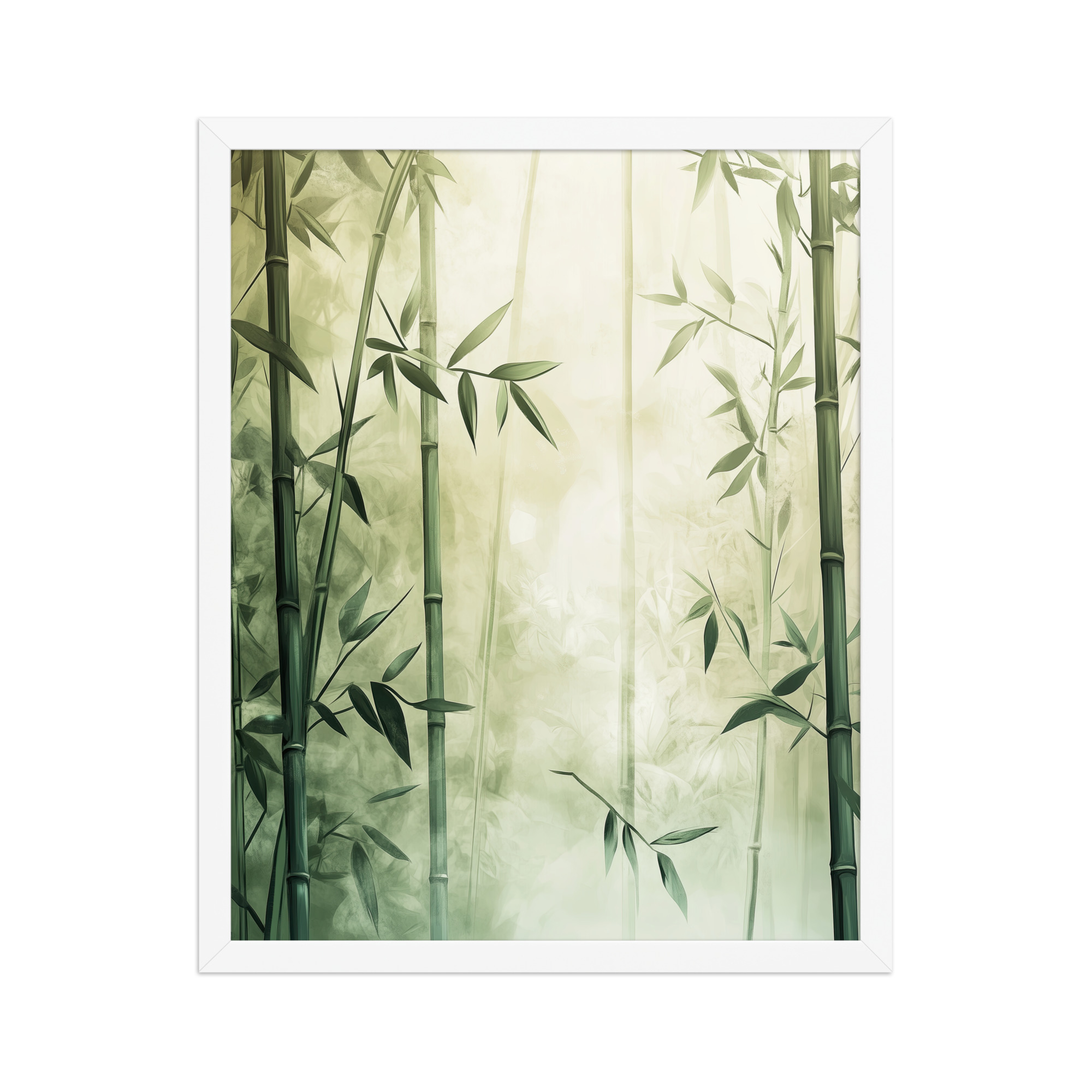 enhanced-matte-paper-framed-poster-in-white-16x20-front-68f925ef847d1.jpg Whispering Bamboo Forest — Japandi Nature Botanical Wall Decor — Framed Poster - Image 15