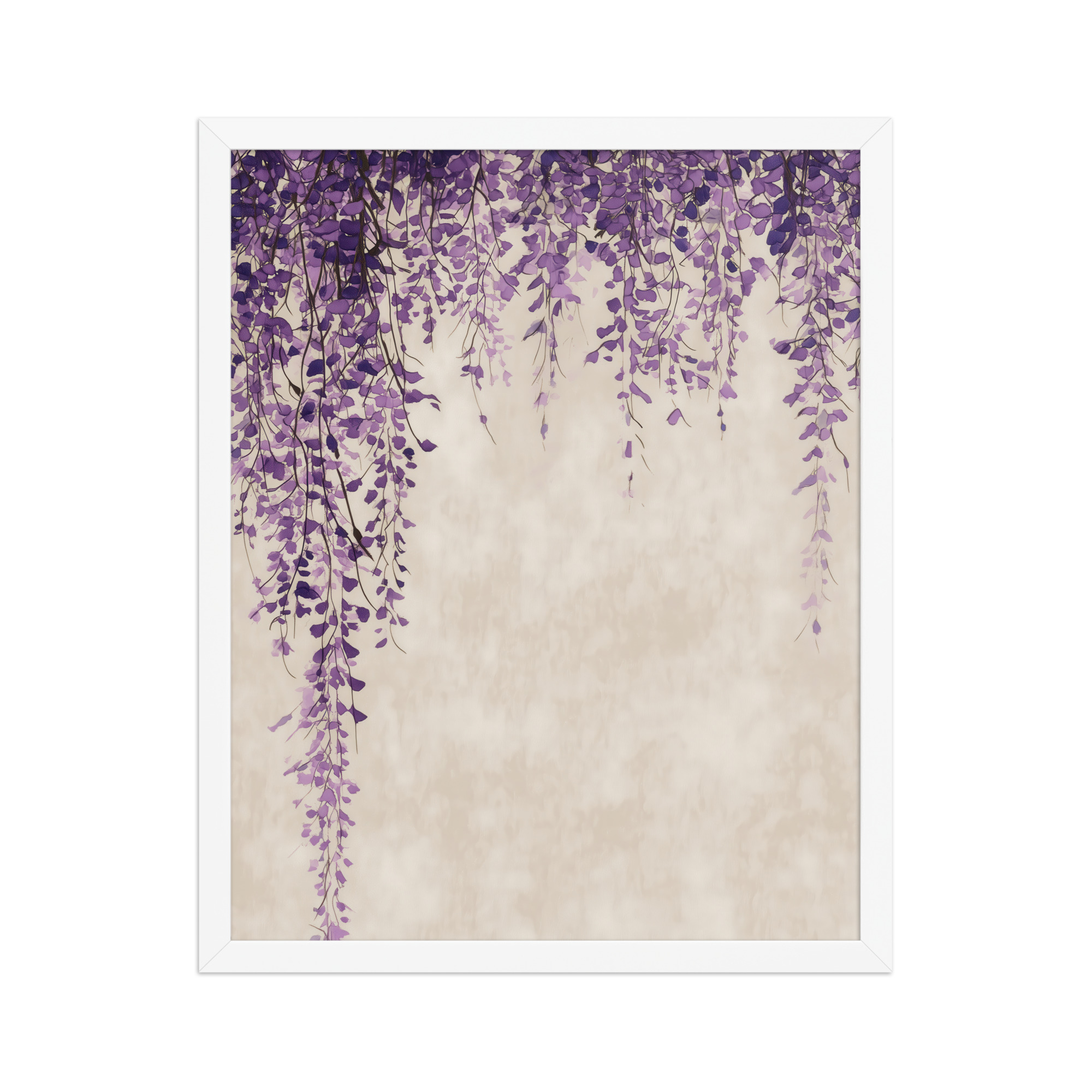 enhanced-matte-paper-framed-poster-in-white-16x20-front-68f9c30dbadfb.jpg Wisteria Cascade — Japandi Hanging Floral Wall Decor — Framed Poster - Image 18