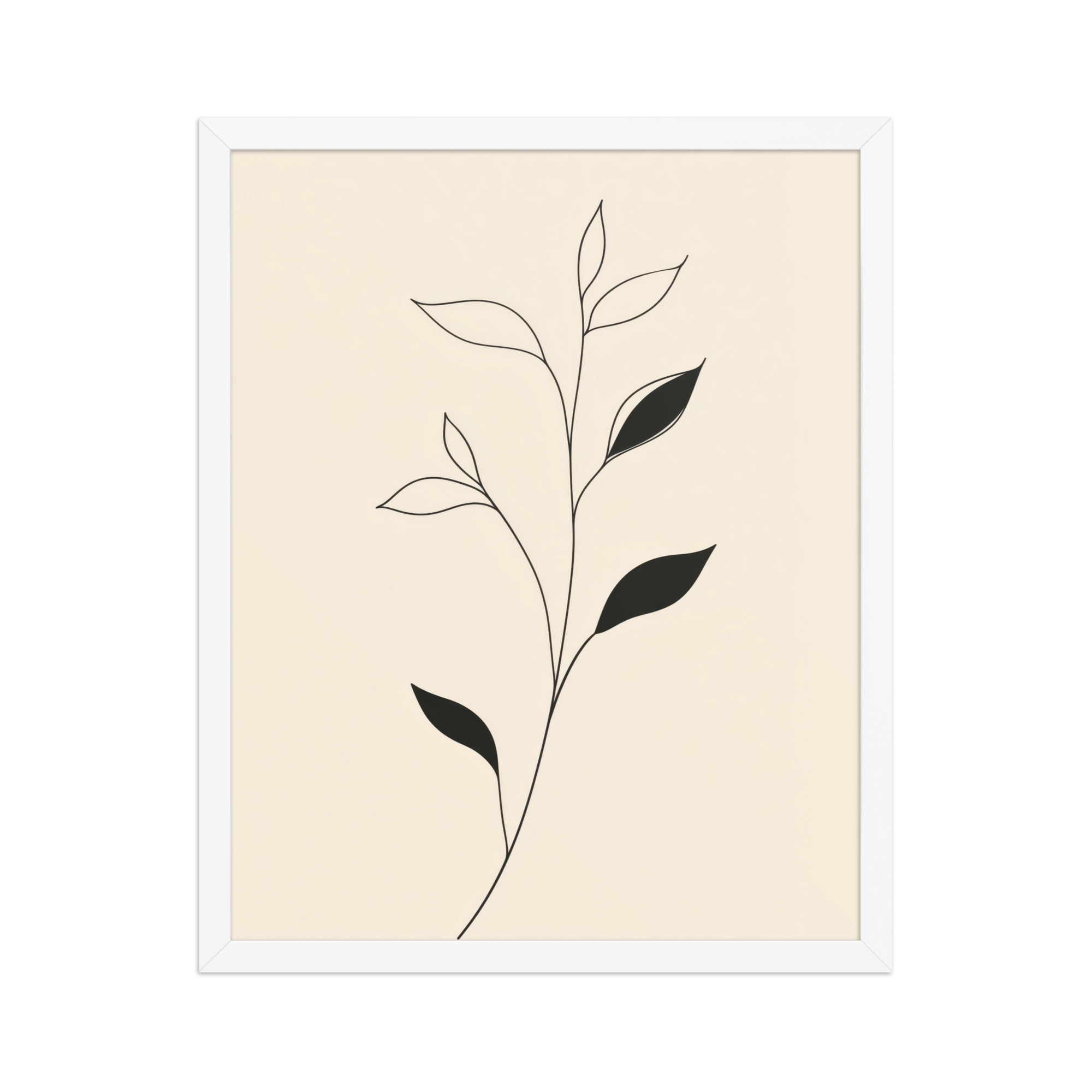 enhanced-matte-paper-framed-poster-in-white-16x20-front-68f9c6992c0c5.jpg Contrast in Nature — Minimalist Botanical Line Art — Framed Poster - Image 18