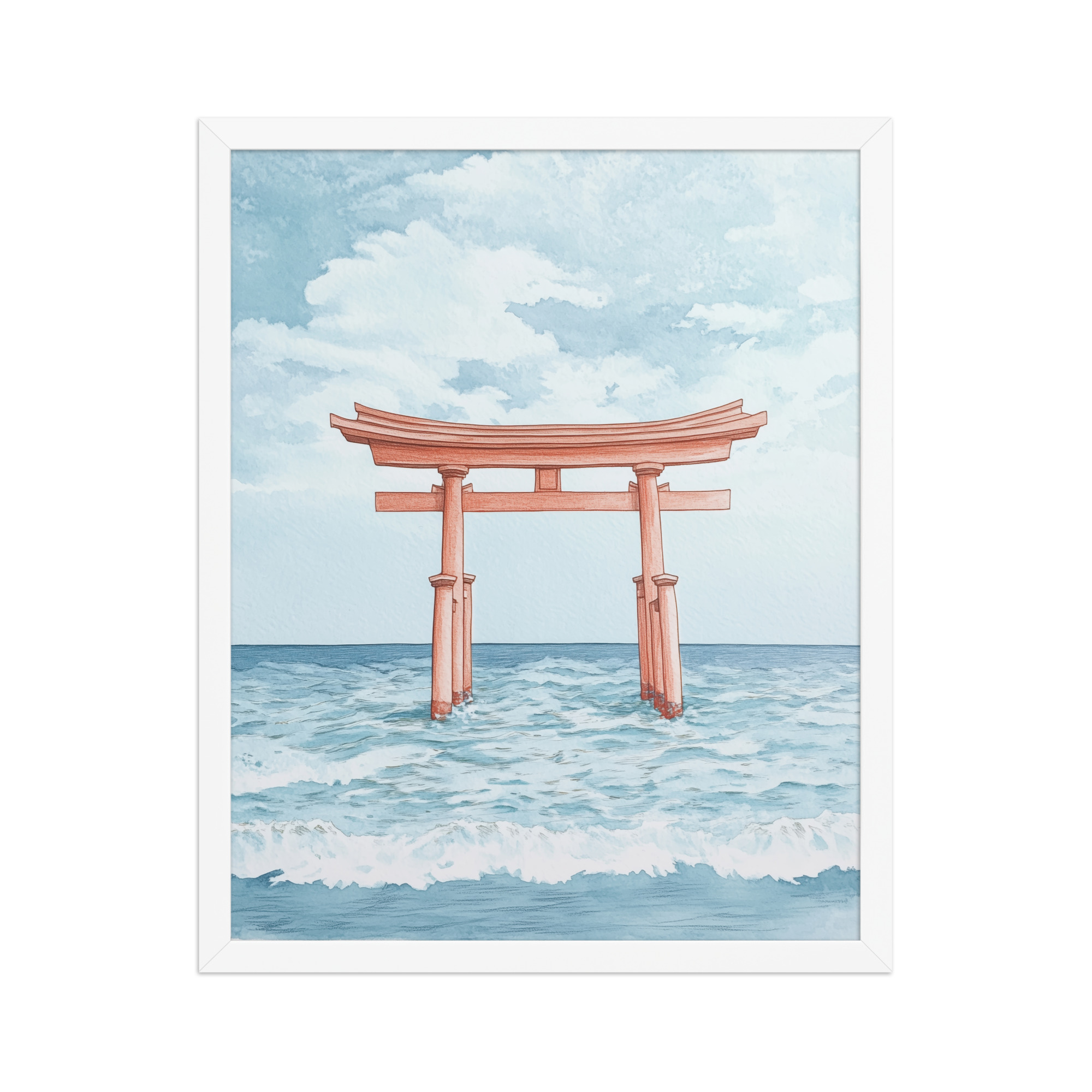 enhanced-matte-paper-framed-poster-in-white-16x20-front-68f9d2fccf1a0.jpg Torii Gate Waves — Coastal Shinto Shrine Wall Decor — Framed Poster - Image 21
