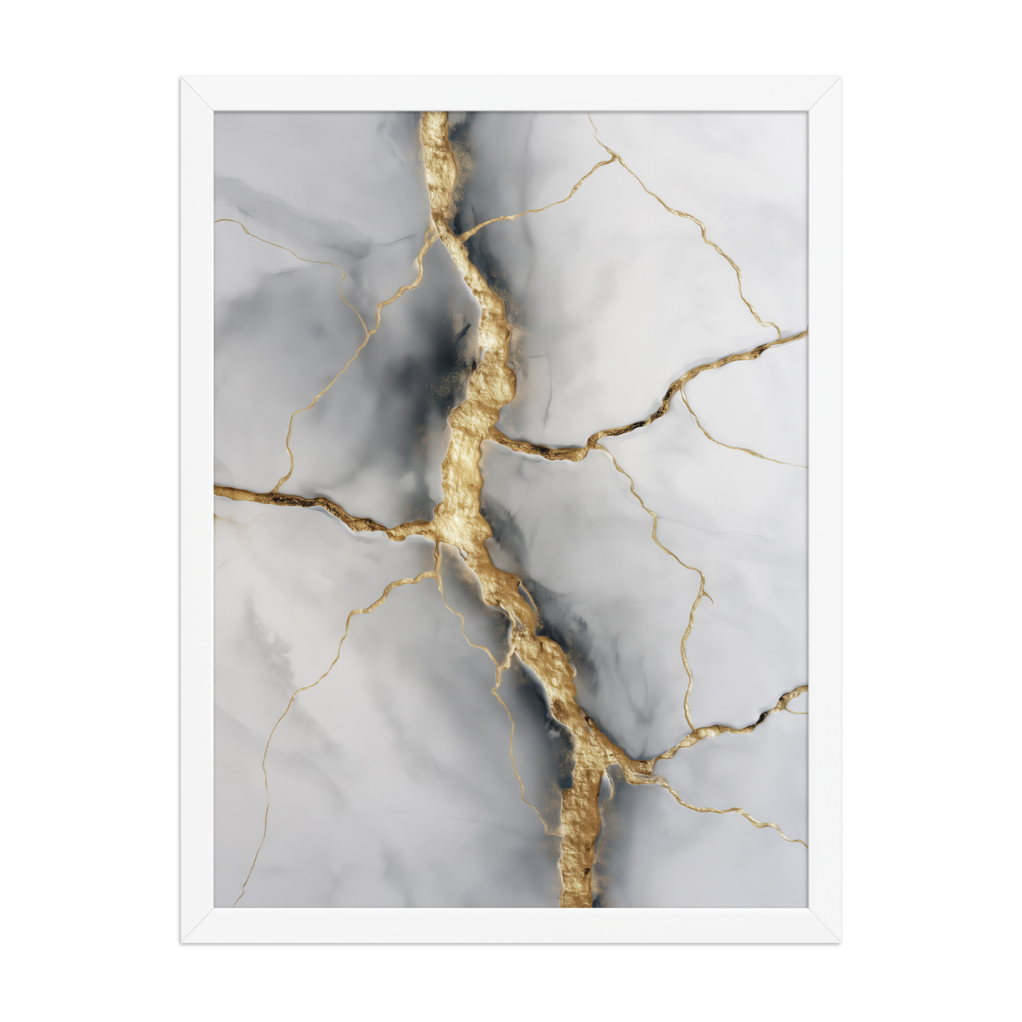 enhanced-matte-paper-framed-poster-in-white-18x24-front-68f88a4fd42e6.jpg Kintsugi Cracks I — Marble Abstract with Gold Veining Wall Art — Framed Poster - Image 10