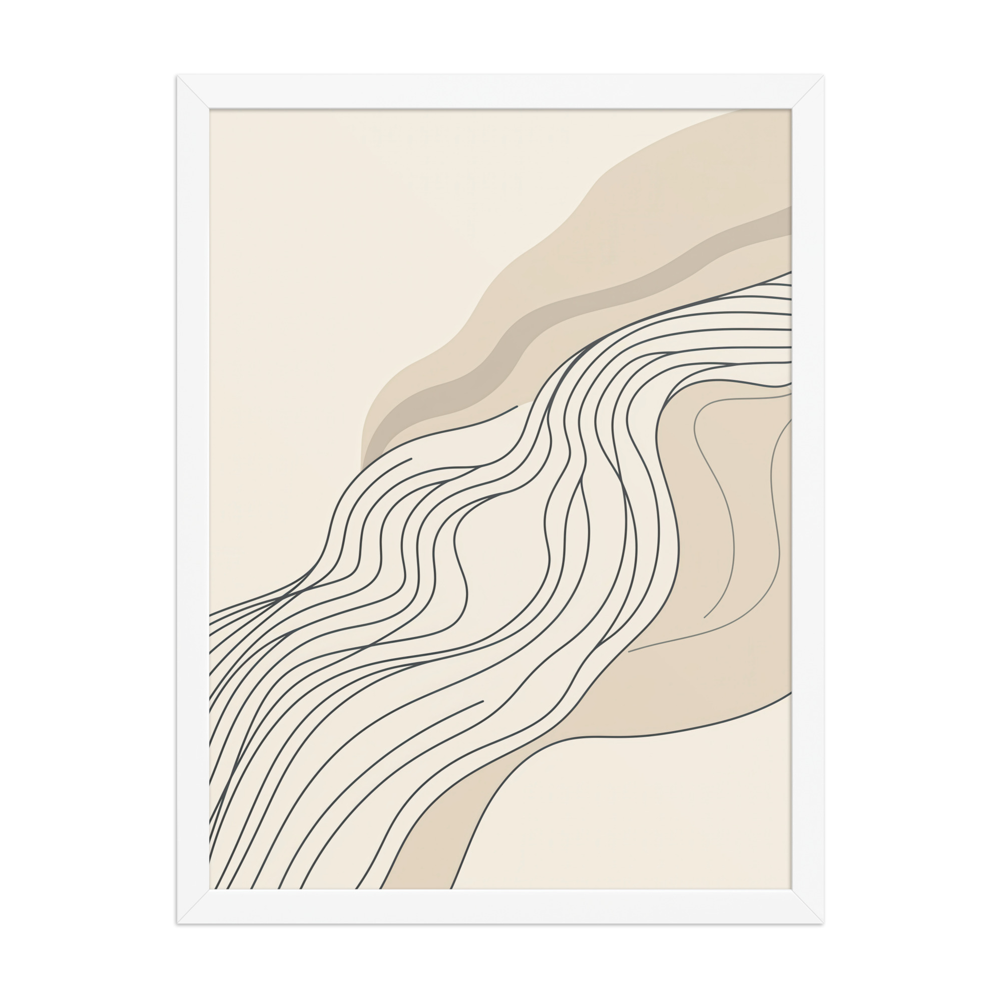 enhanced-matte-paper-framed-poster-in-white-18x24-front-68f897180869b.jpg Soft Line Flow — Minimal Warm Neutral Color Abstract Line Art — Framed Poster - Image 13