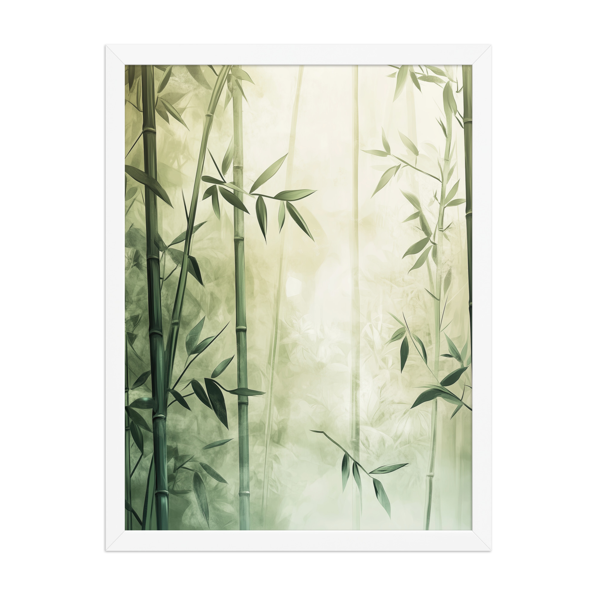 enhanced-matte-paper-framed-poster-in-white-18x24-front-68f925ef8485a.jpg Whispering Bamboo Forest — Japandi Nature Botanical Wall Decor — Framed Poster - Image 16